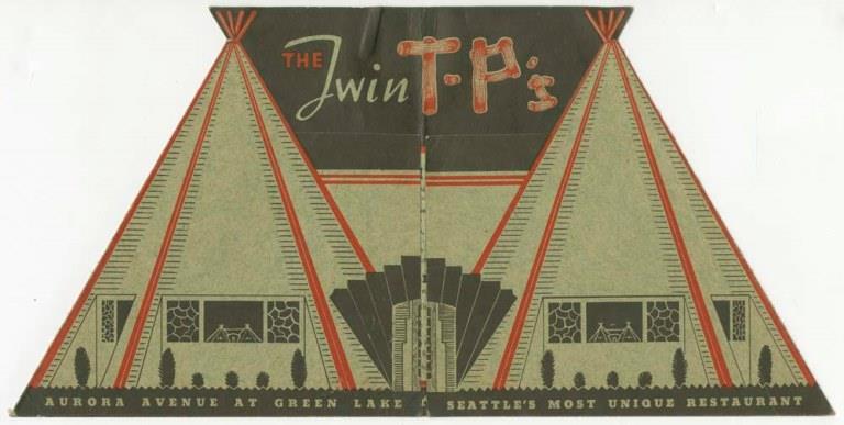 Image of Twin T-P's menu, circa 1938