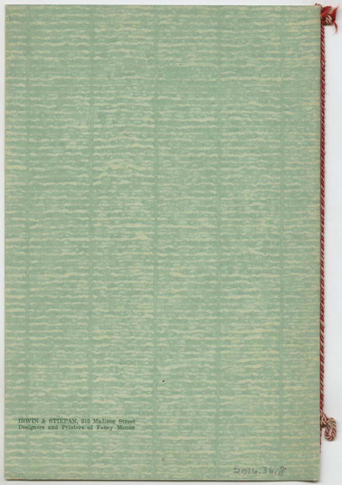 Image of Hotel Sorrento Christmas Dinner menu, 1923
