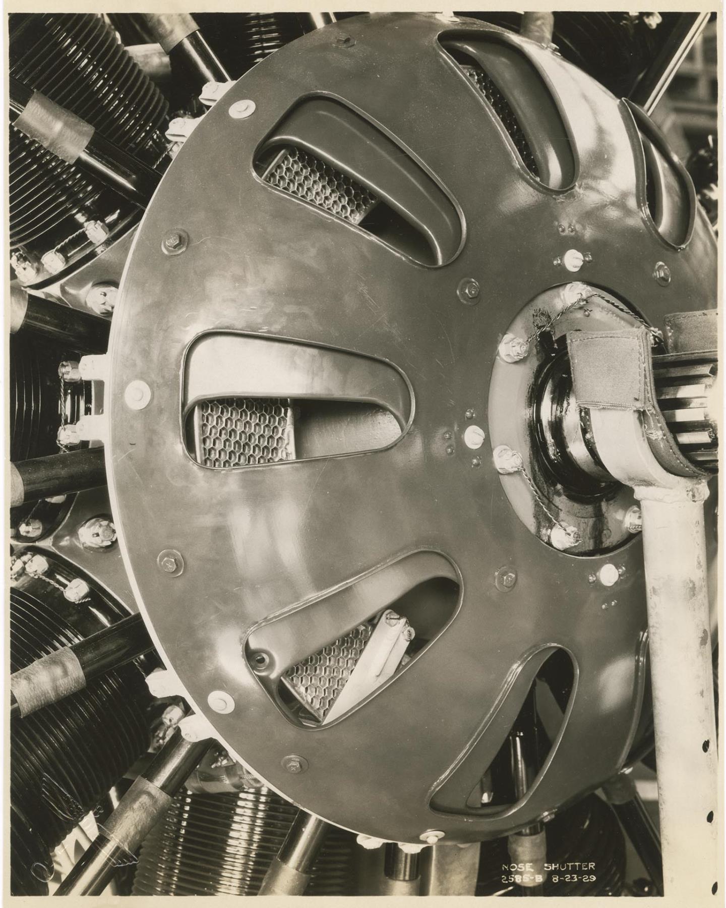 Image of Nose shutter for unidentified Boeing plane at Boeing factory, Seattle, August 23, 1929