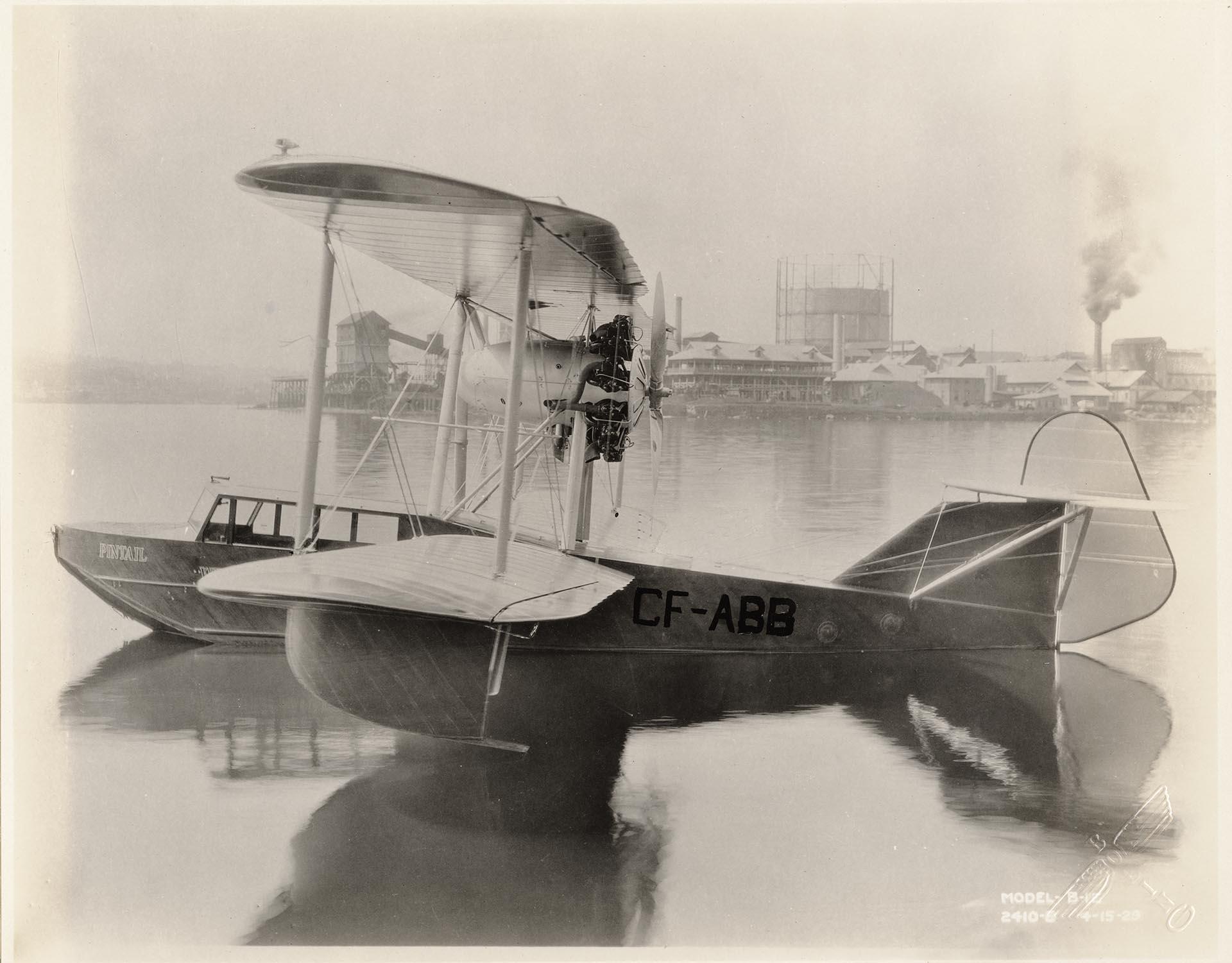 Image of Boeing Model B1-E Flying Boat on Lake Union, April 15, 1929