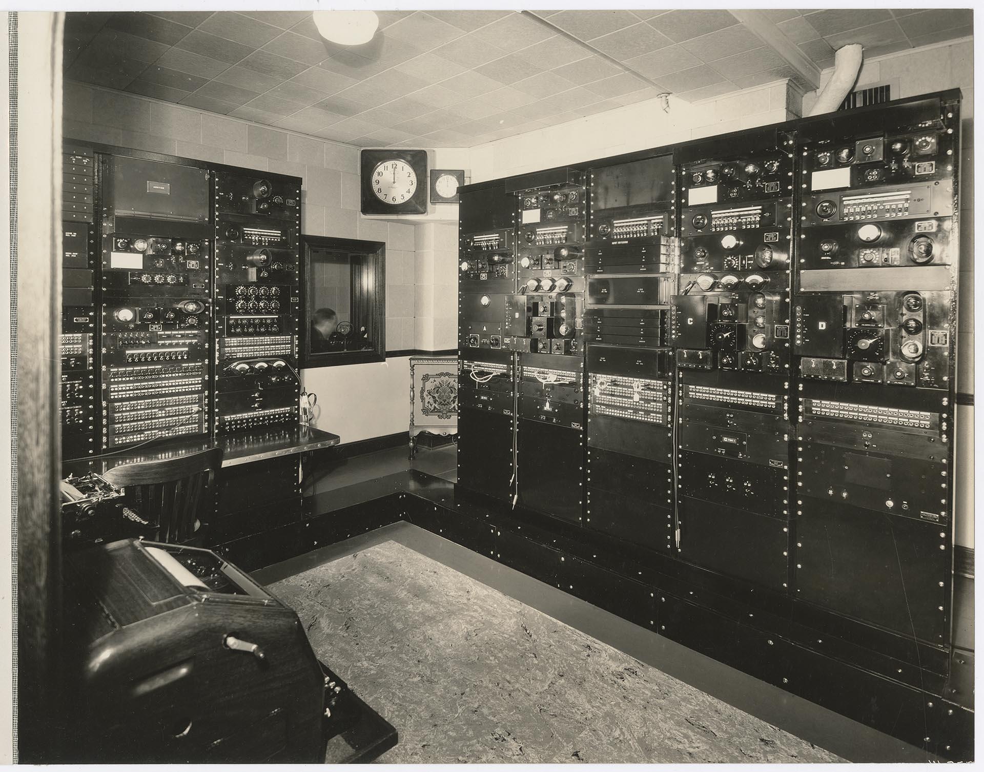 Image of Master control room, Totem Broadcasters, Seattle, circa 1925