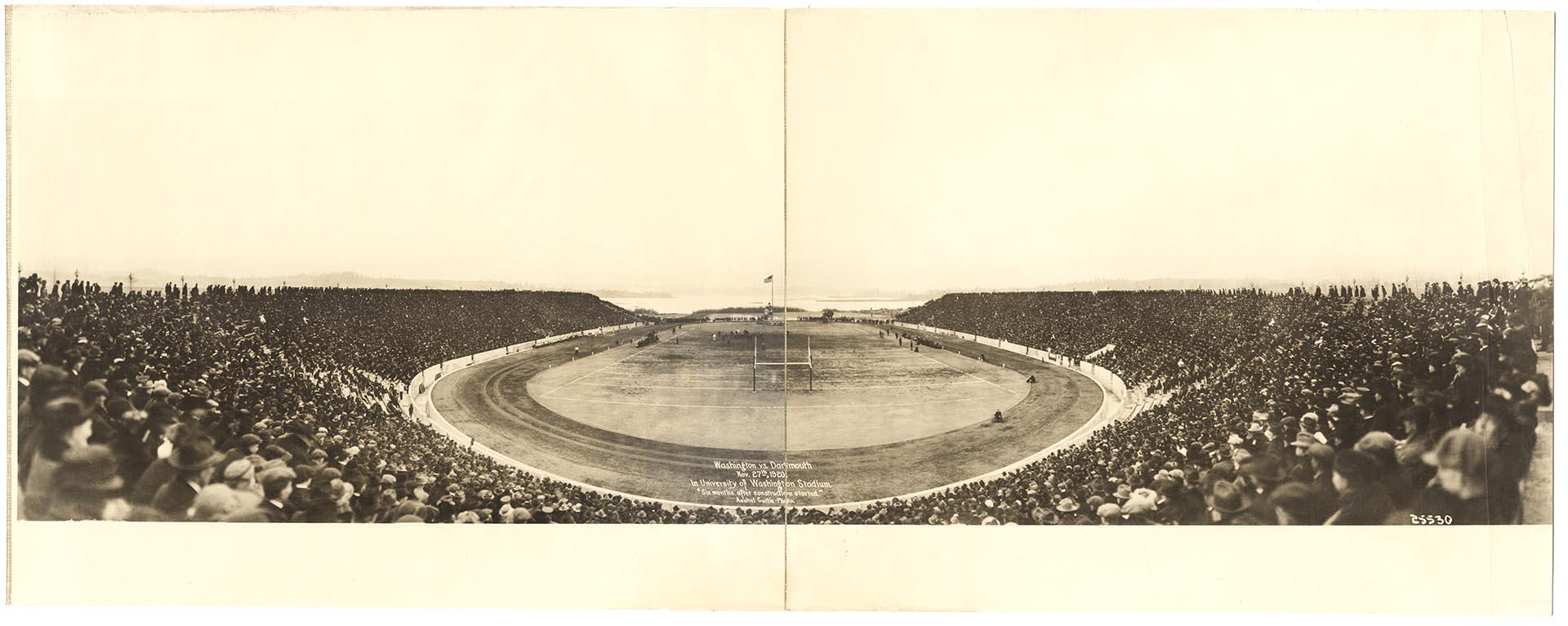Image of University of Washington versus Dartmouth College football game at Husky stadium, Seattle, November 27, 1920