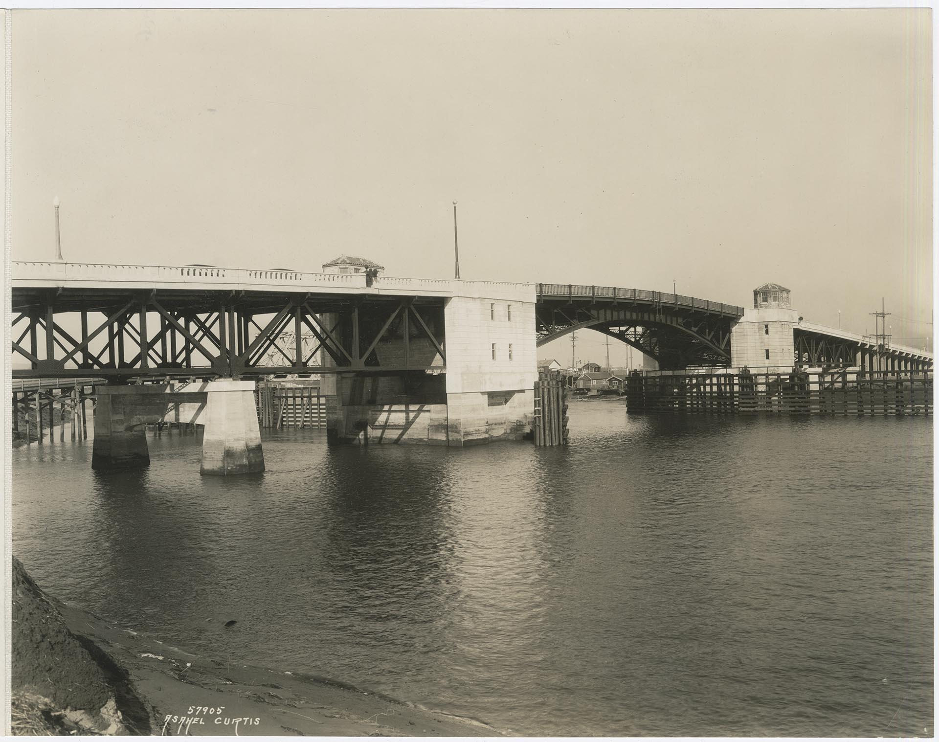 Image of View of the 14th Avenue South Bridge over the Duwamish River, Seattle, circa 1930