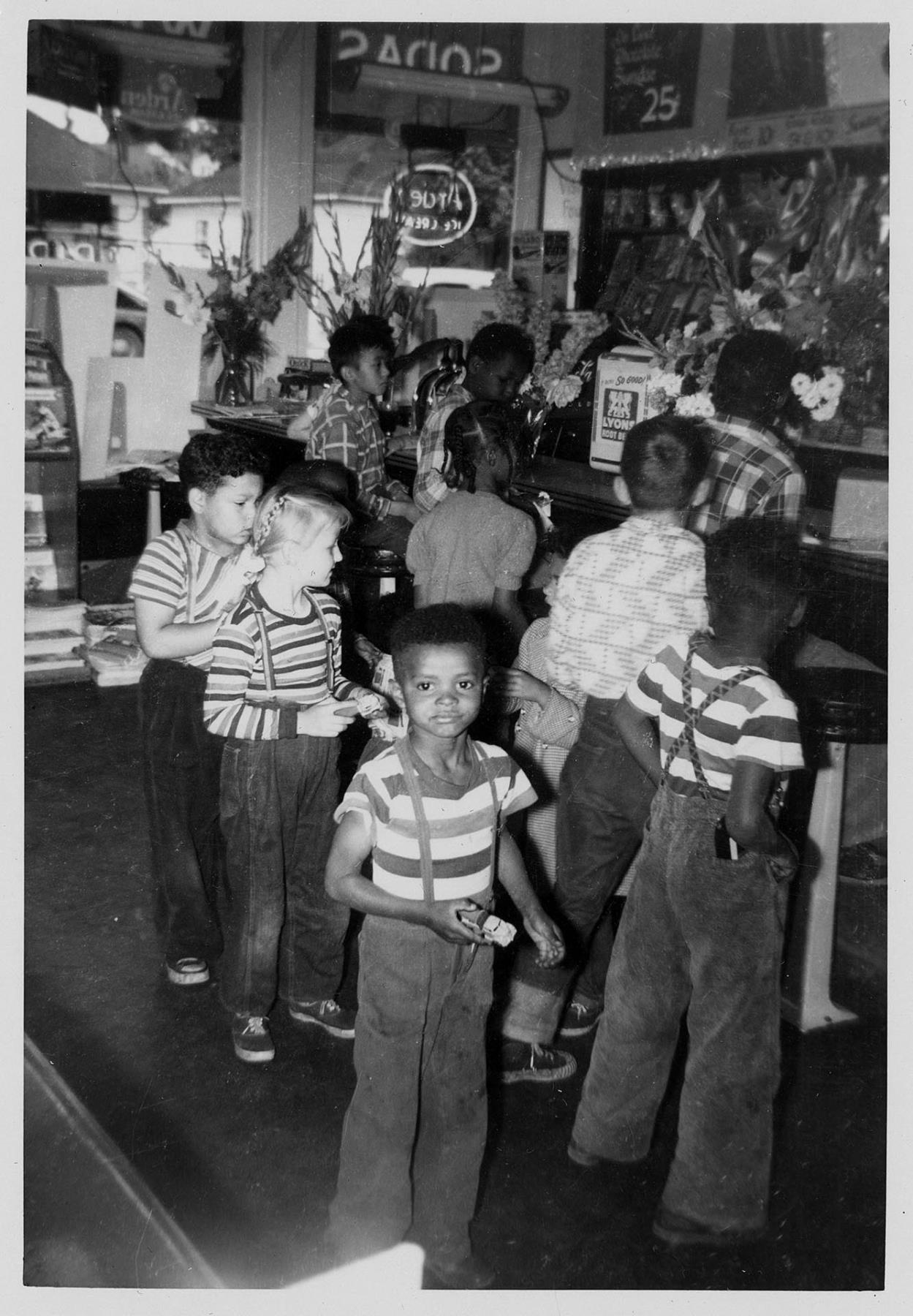 Image of Children at Weed pharmacy 50th anniversary celebration, Seattle, July 3, 1952
