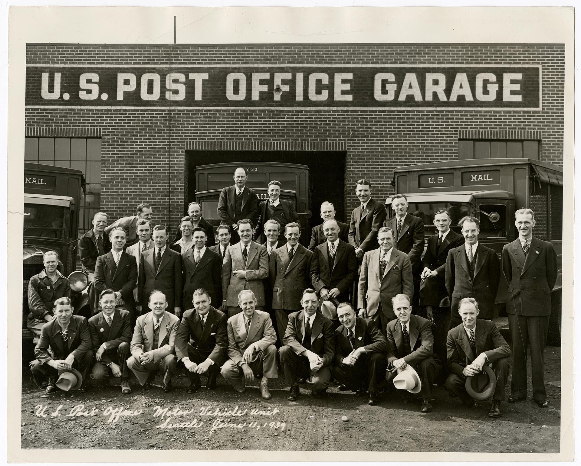 Image of U. S. Postal Office, employees of Motor Vehicle Unit, Seattle, June 11, 1939