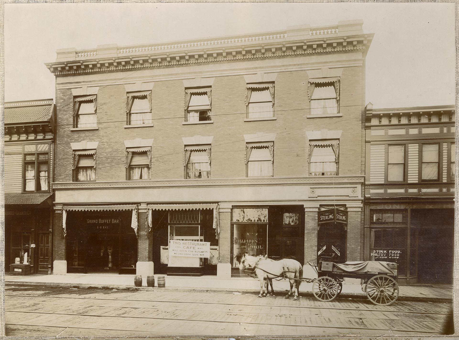 Image of Hotel Sterling, 1412 3rd Ave., Seattle, circa 1906