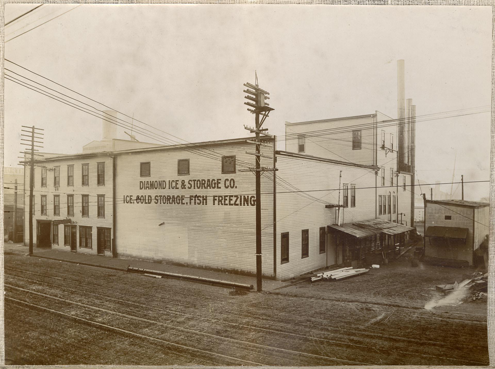 Image of Diamond Ice & Storage Co., Western Ave. and Union Ave., Seattle, circa 1903