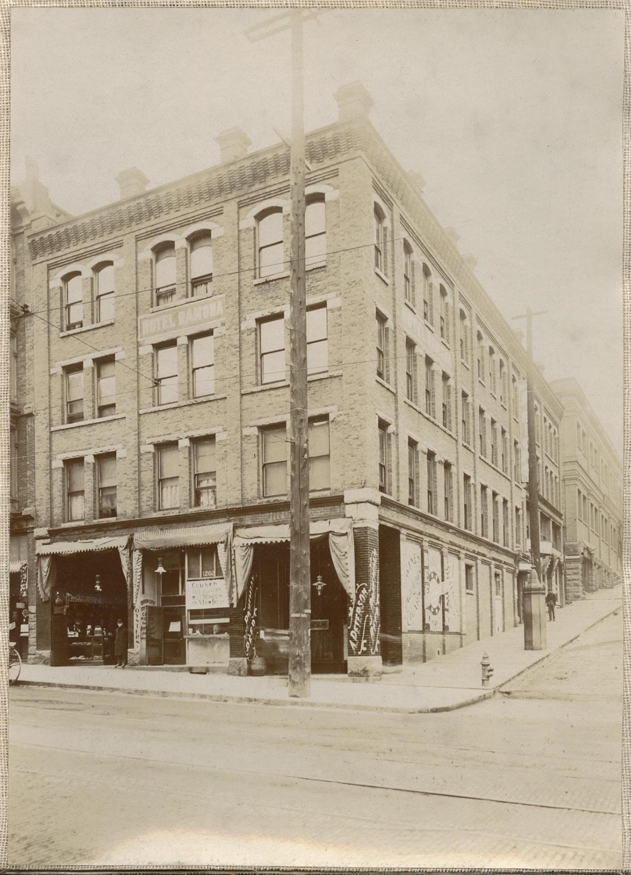 Image of Hotel Ramona, 1st Ave. and Seneca St., Seattle, circa 1903