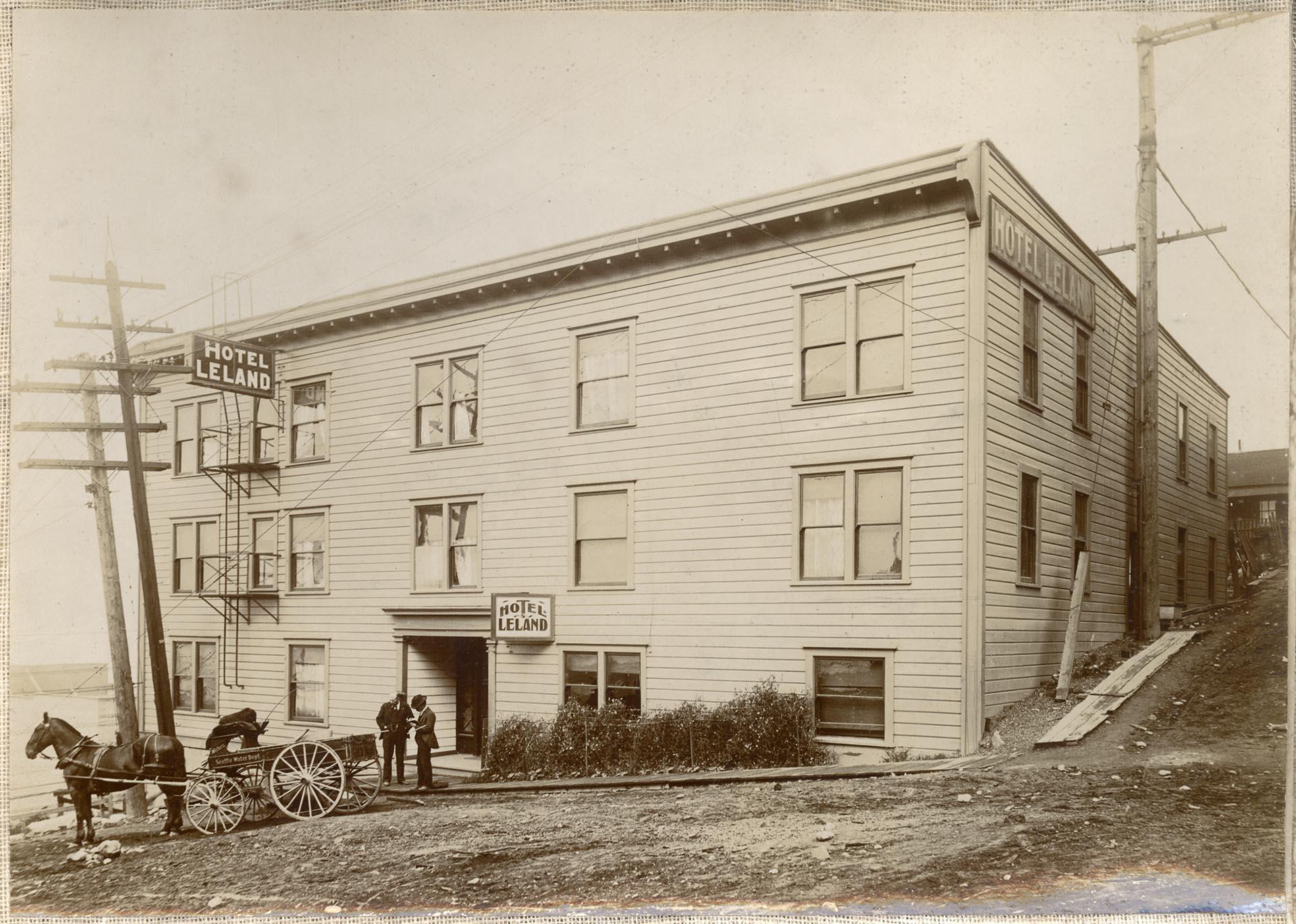 Image of Hotel Leland, 84 Pike St., Seattle, circa 1903