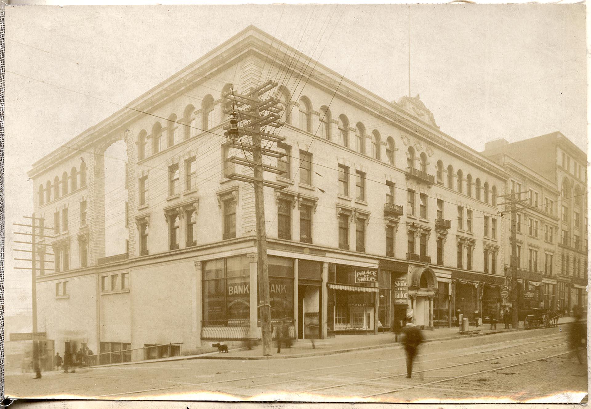 Image of Globe Building, Beebe Building, and Hotel Cecil, Seattle, circa 1903