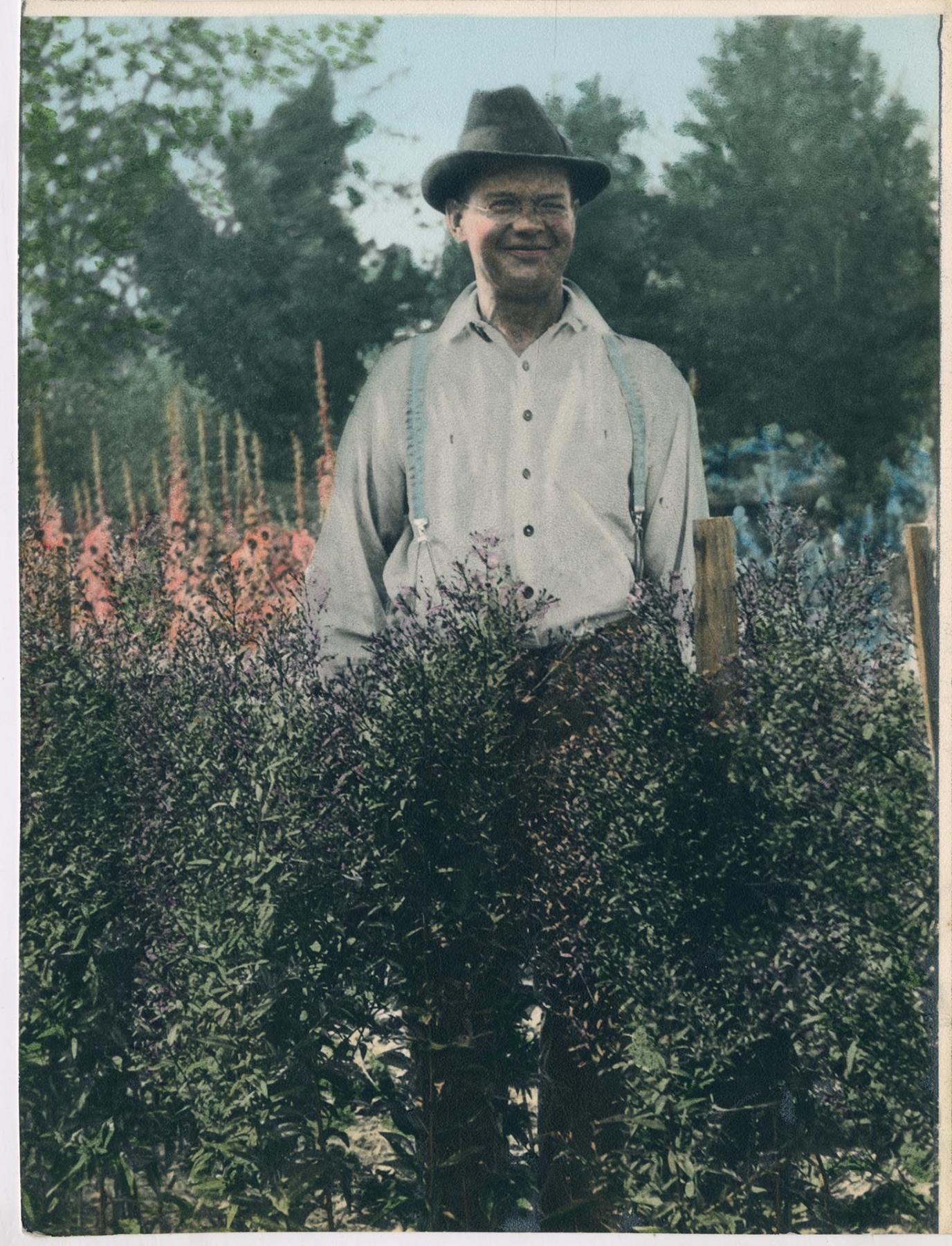 Image of Portrait of gardener Ernest Fabi, Seattle, circa 1930