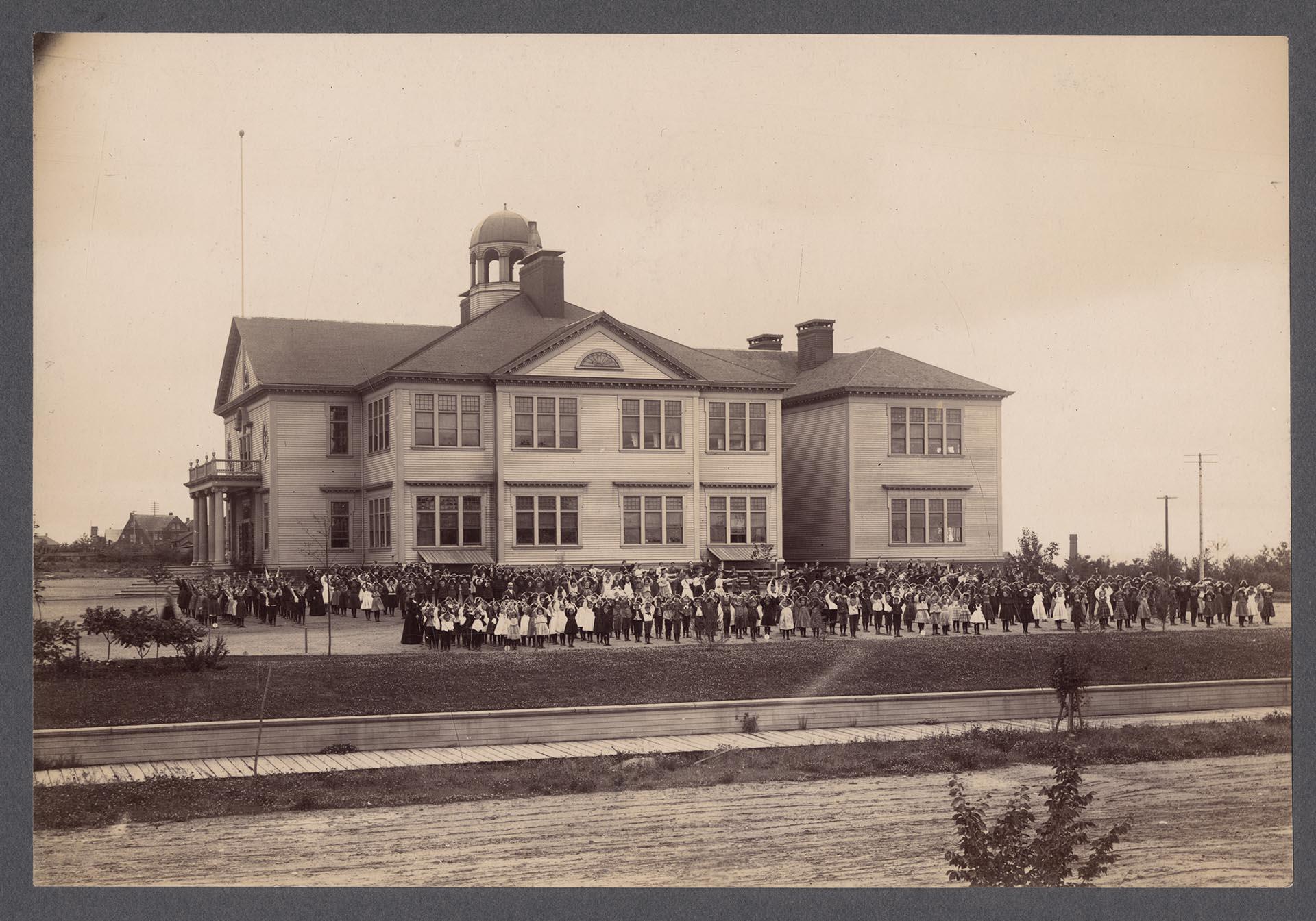Image of Minor School and students, Seattle, June 21, 1898