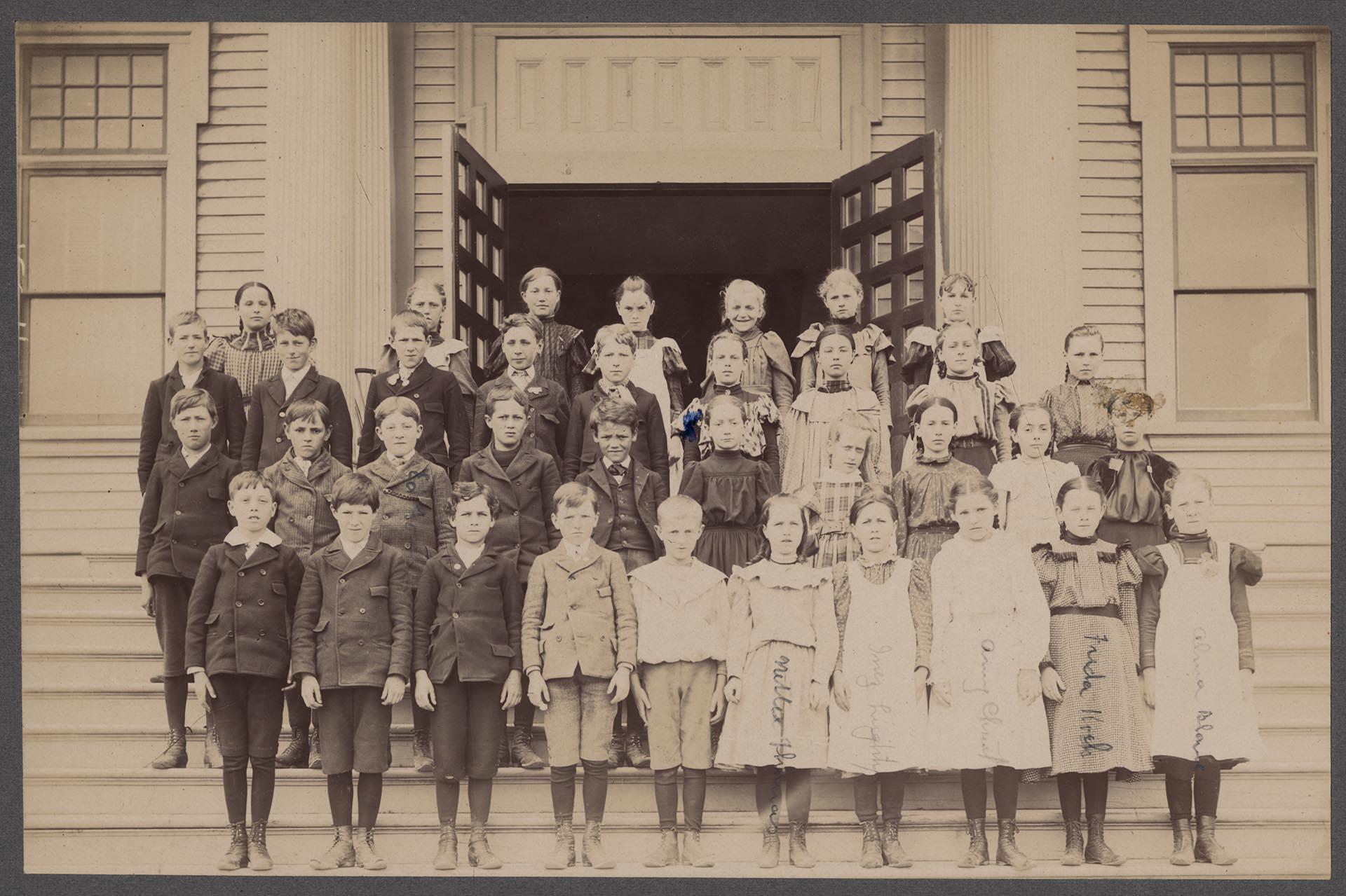 Image of Sixth grade class at Minor School, Seattle, June 21, 1898