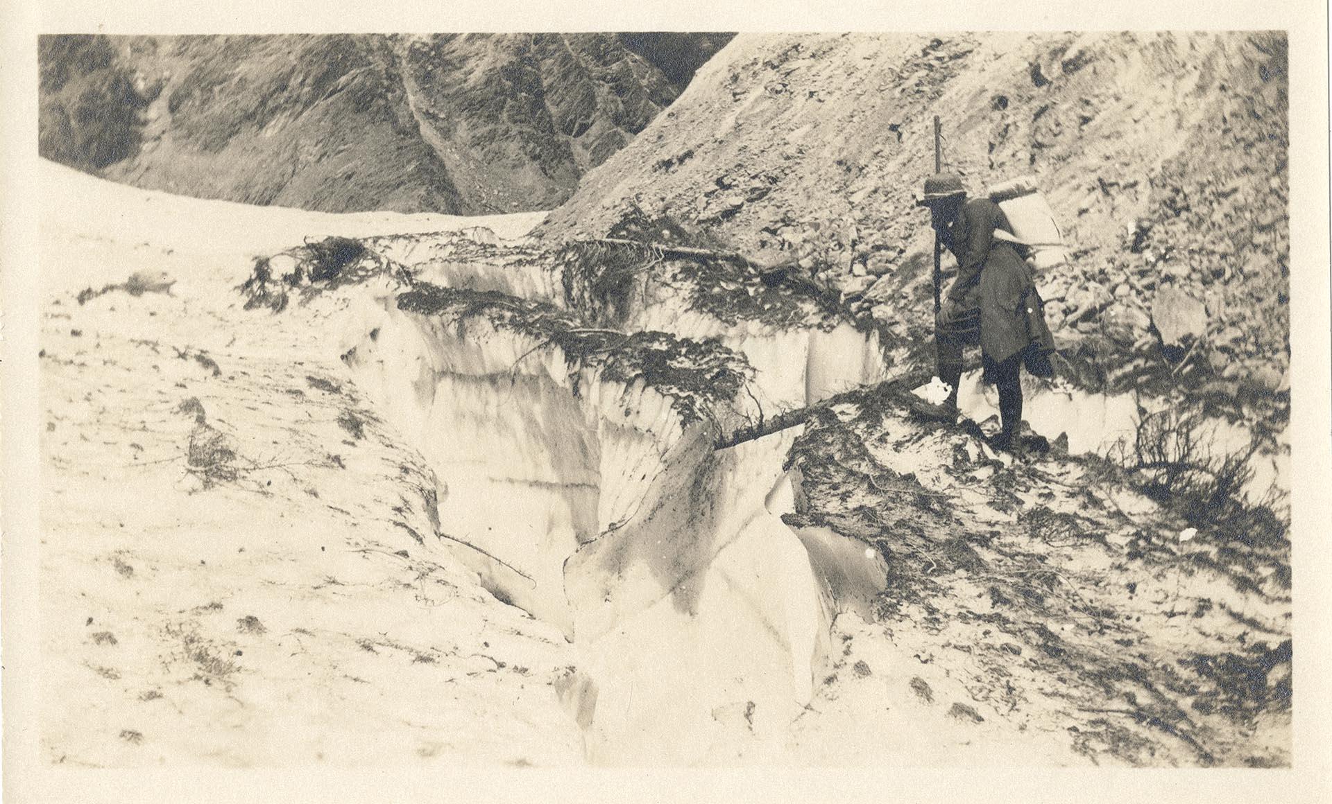 Image of Winona Bailey at Dodwell-Rixon Pass, Olympic Mountains, 1927