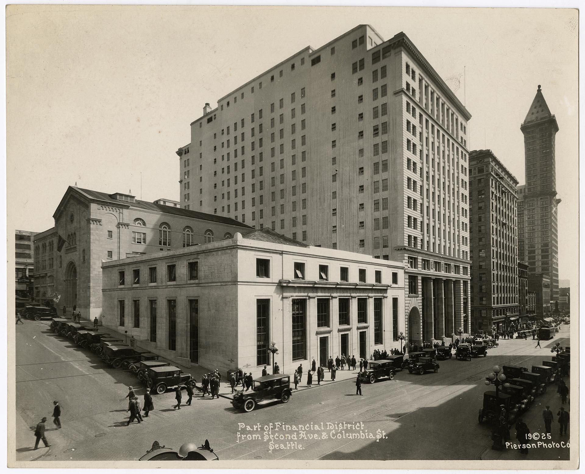 Image of Financial district, 2nd Ave. and Columbia St., Seattle, 1925