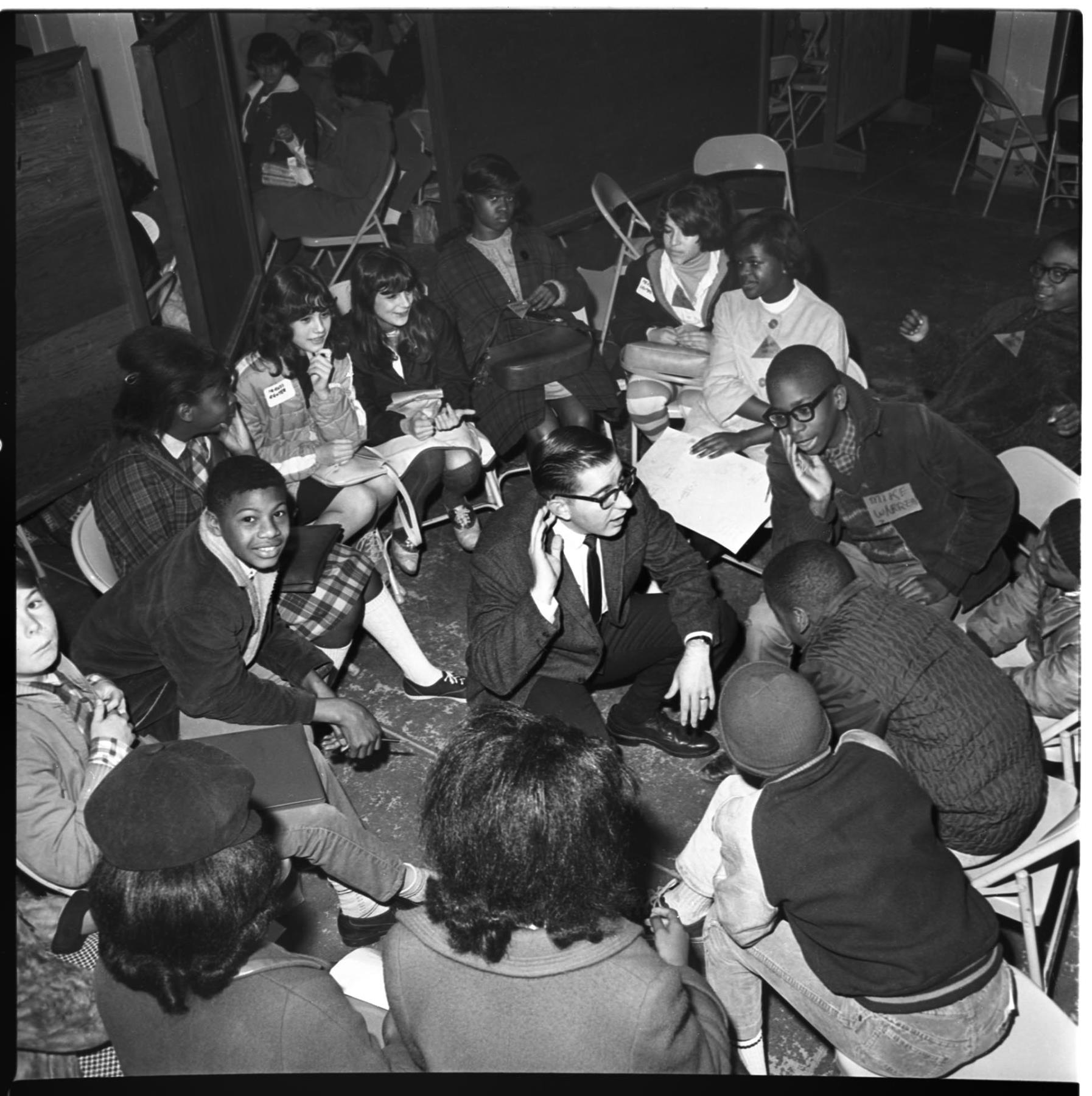 Image of Rev. Ralph Mero and students at Mount Zion Freedom School, Seattle, March 31, 1966