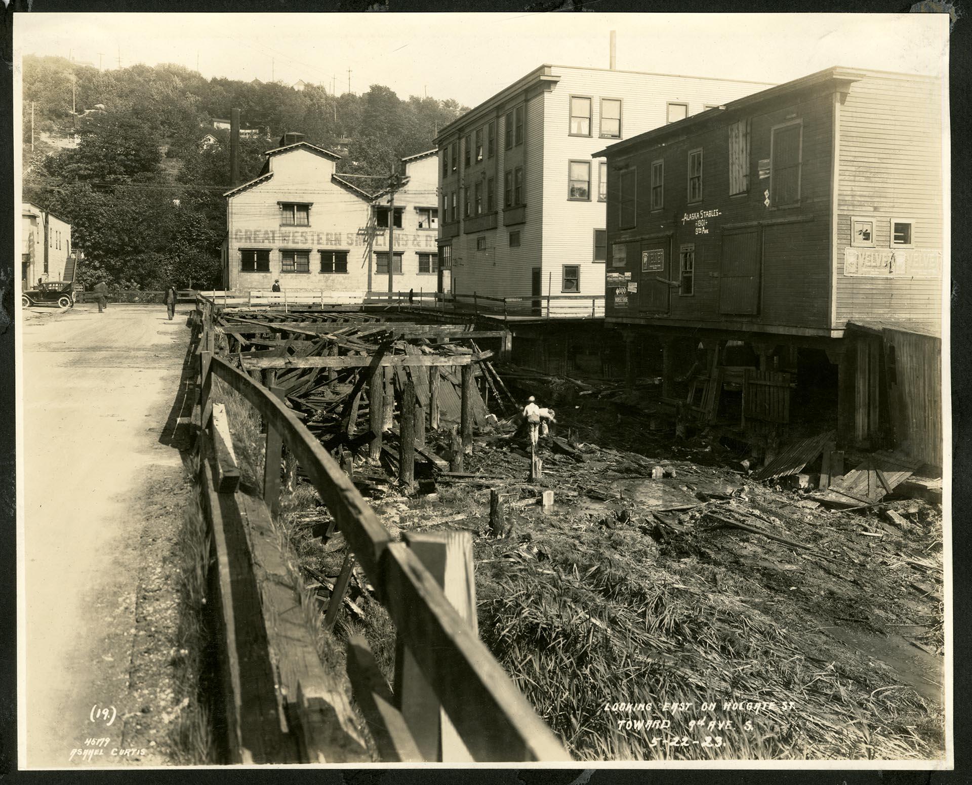 Image of View of Holgate Street looking east at 9th Avenue South, Seattle, May 22, 1923