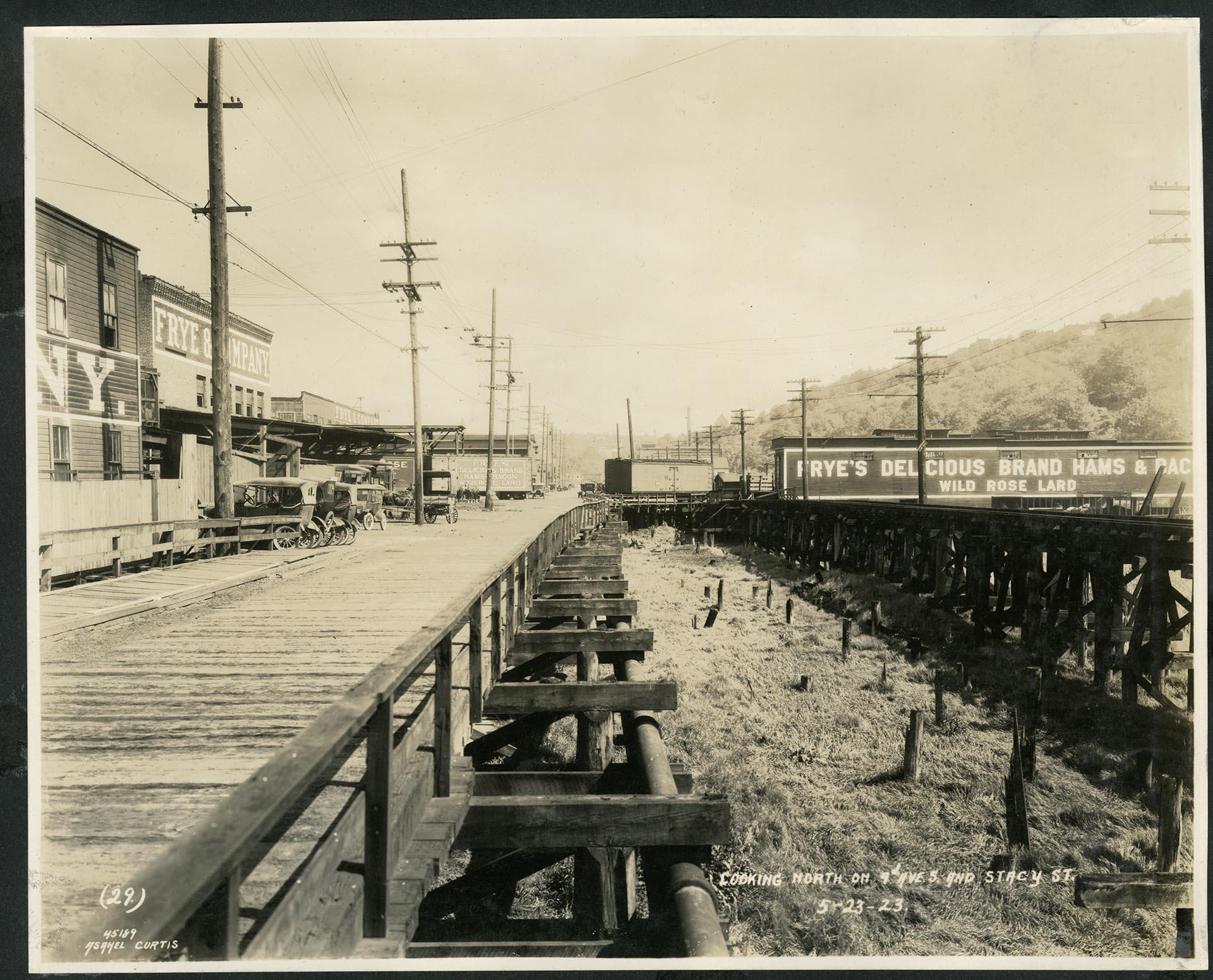 Image of View of 9th Avenue South and Stacy Street, Seattle, May 23, 1923