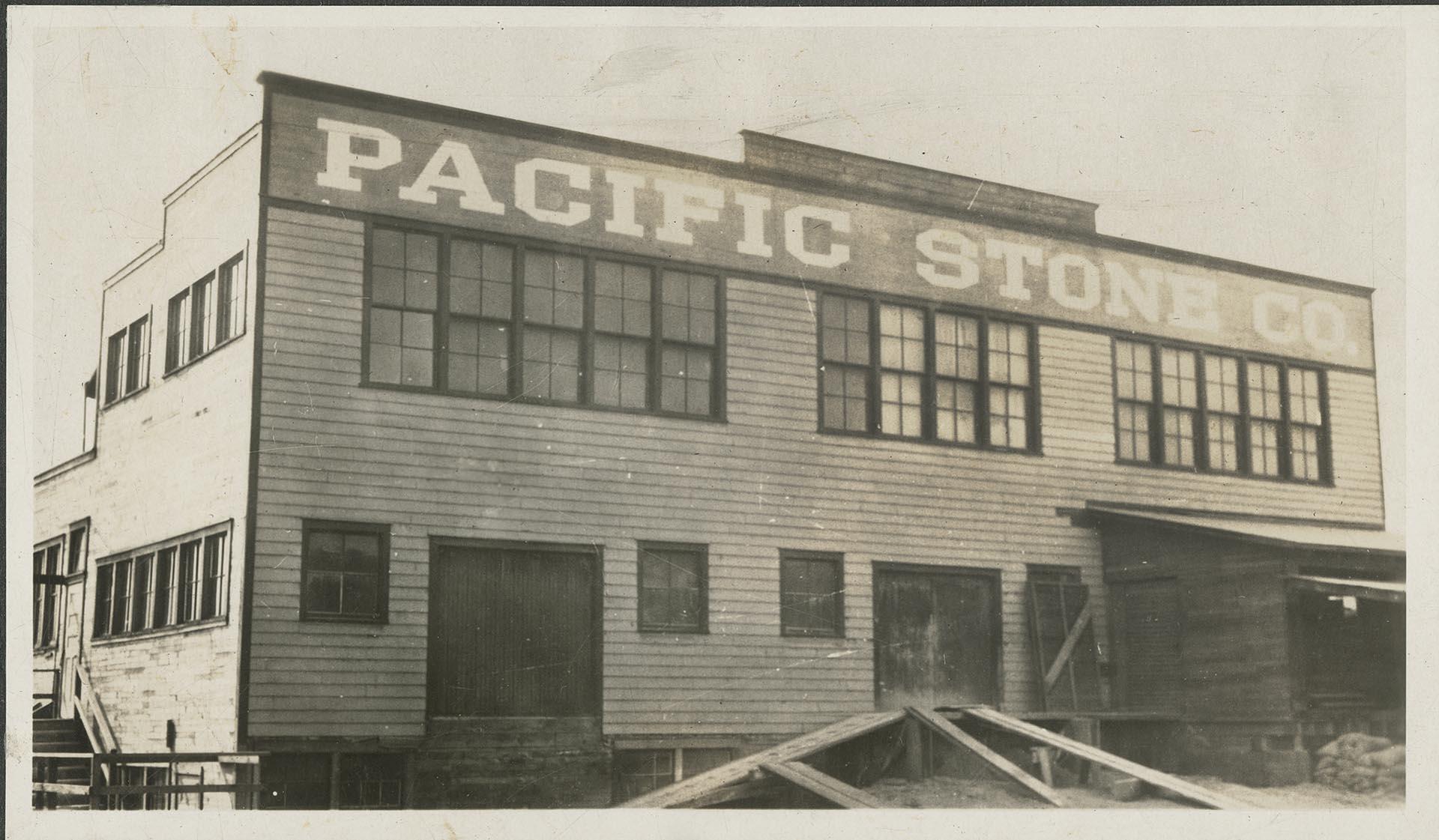Image of Pacific Stone Company building exterior, Seattle, circa 1926