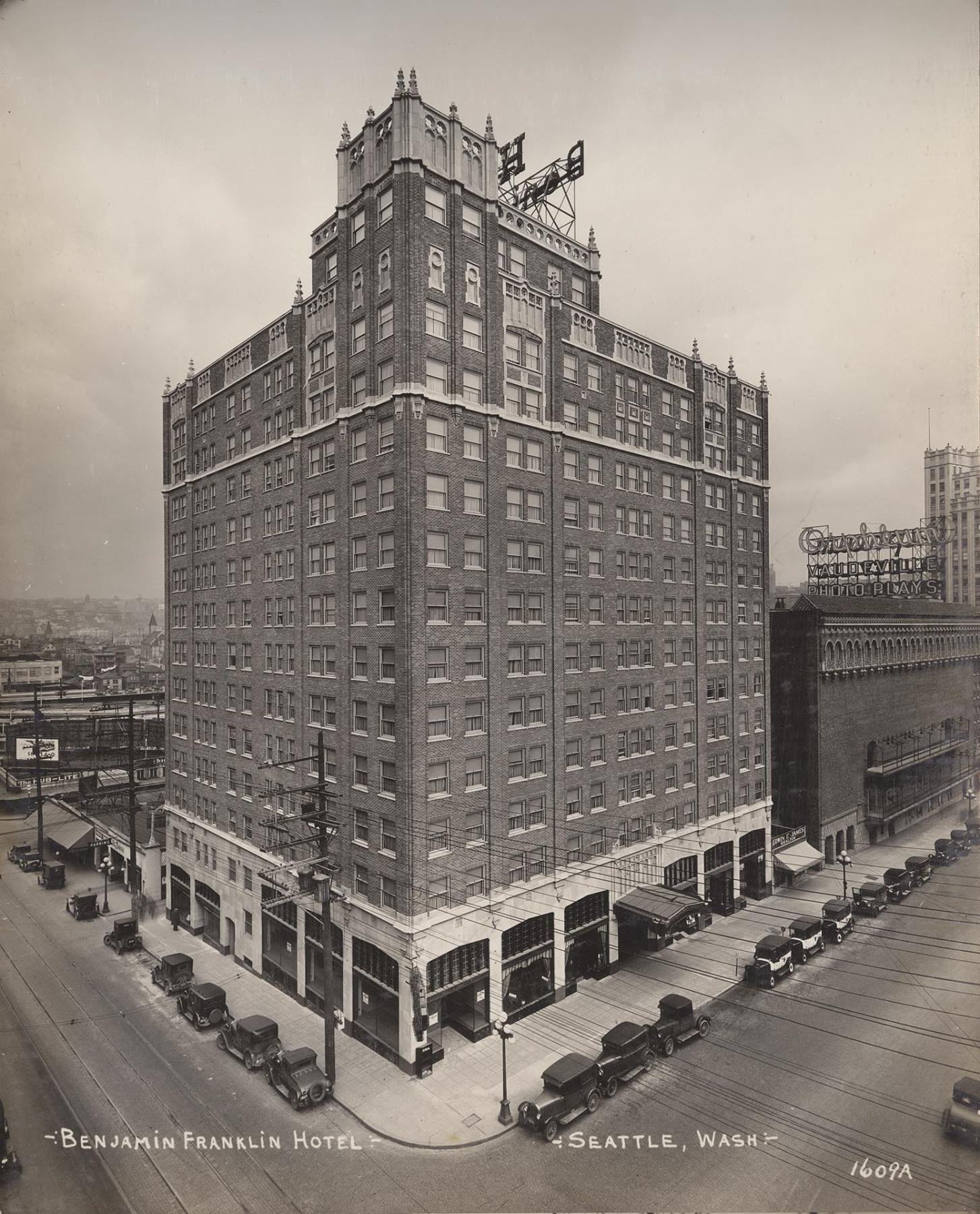Image of Benjamin Franklin Hotel, Seattle, circa 1929