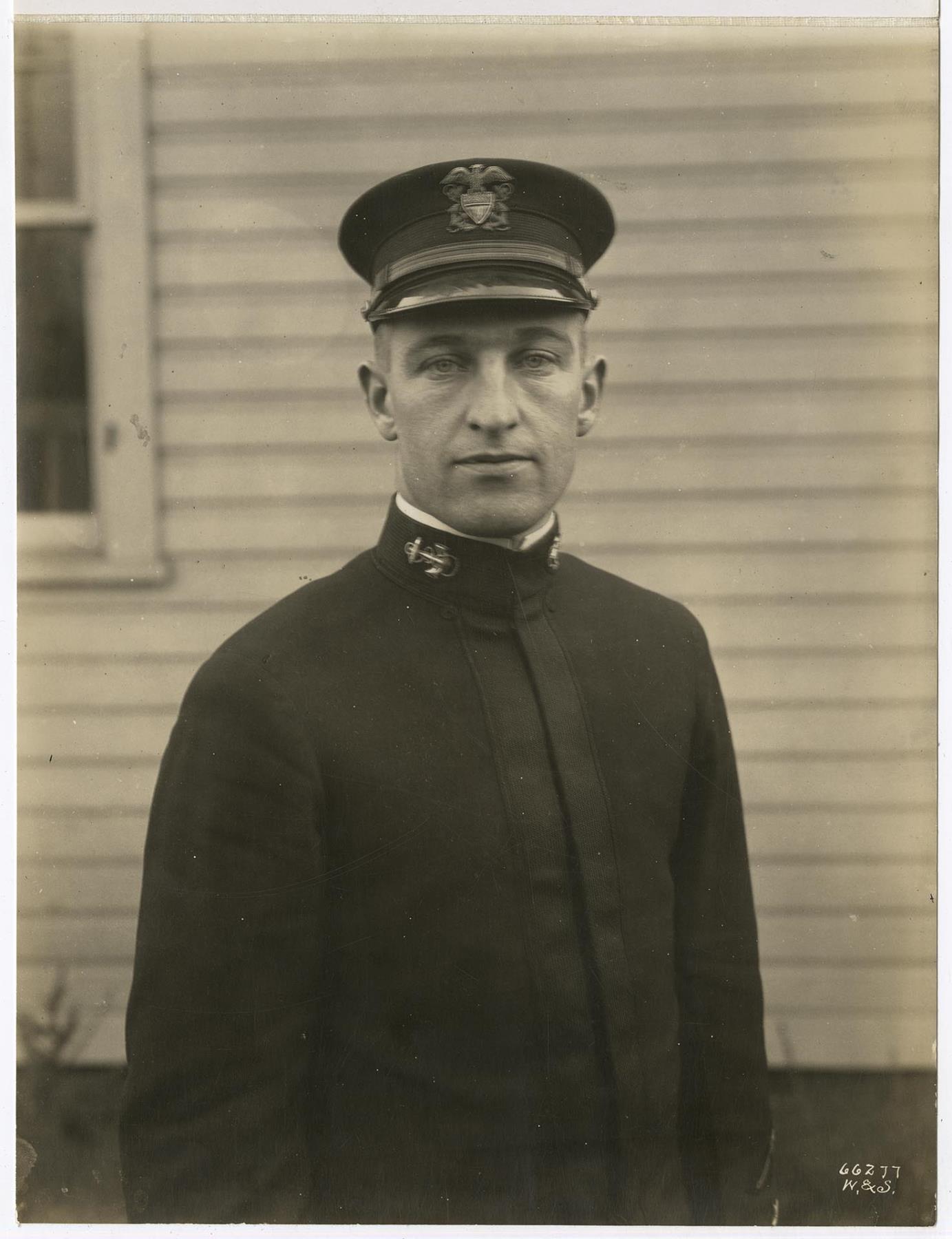 Image of Officer Roy Maryatt at the Naval Training Station, Seattle, circa 1918