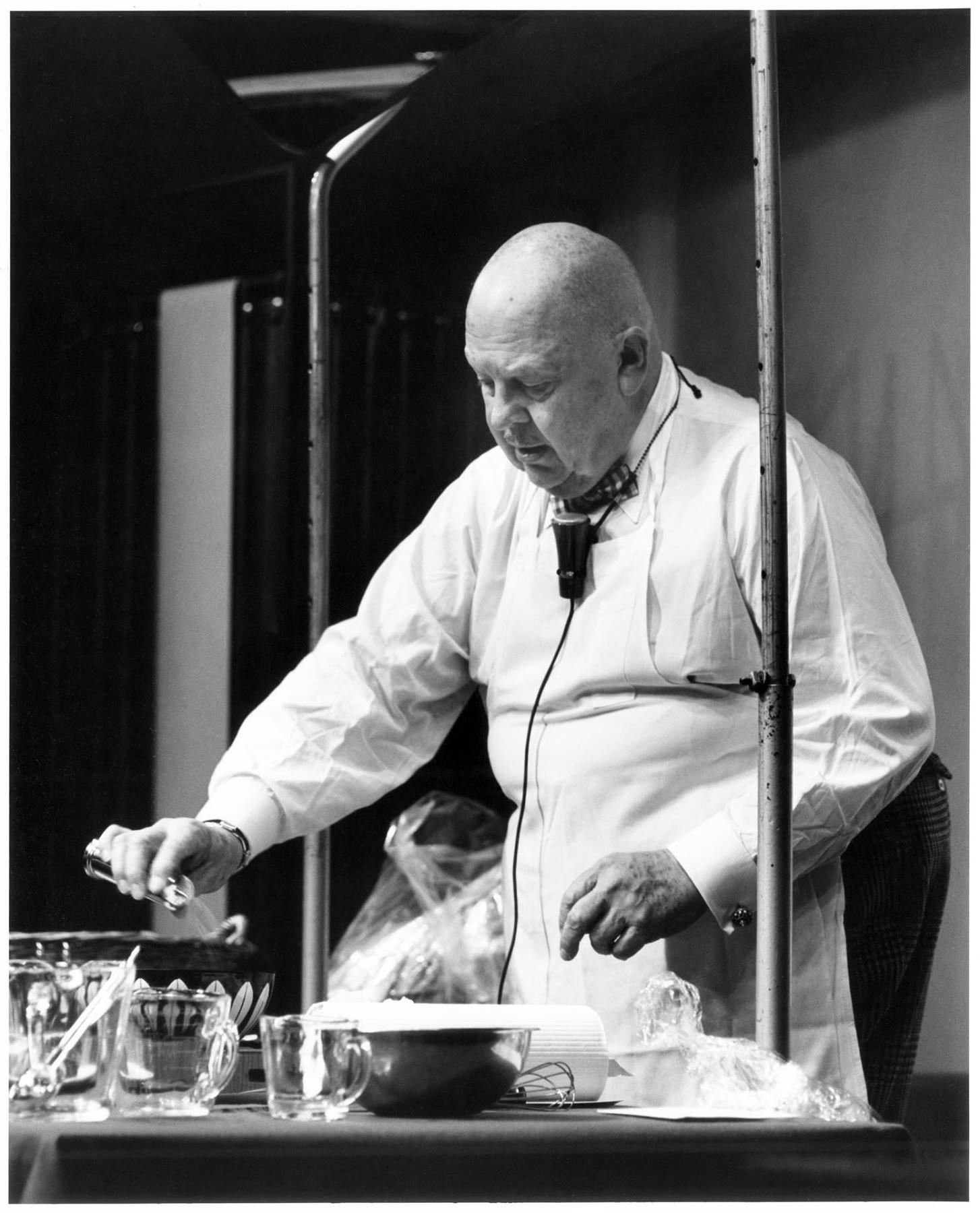 Image of James Beard cooking demonstration at Frederick & Nelson, October 21, 1972