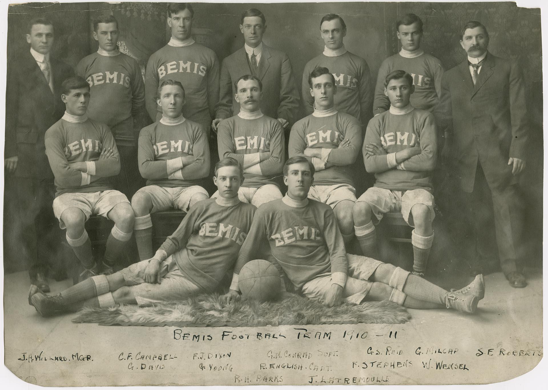 Image of Bemis Bag Co. football team, 1911