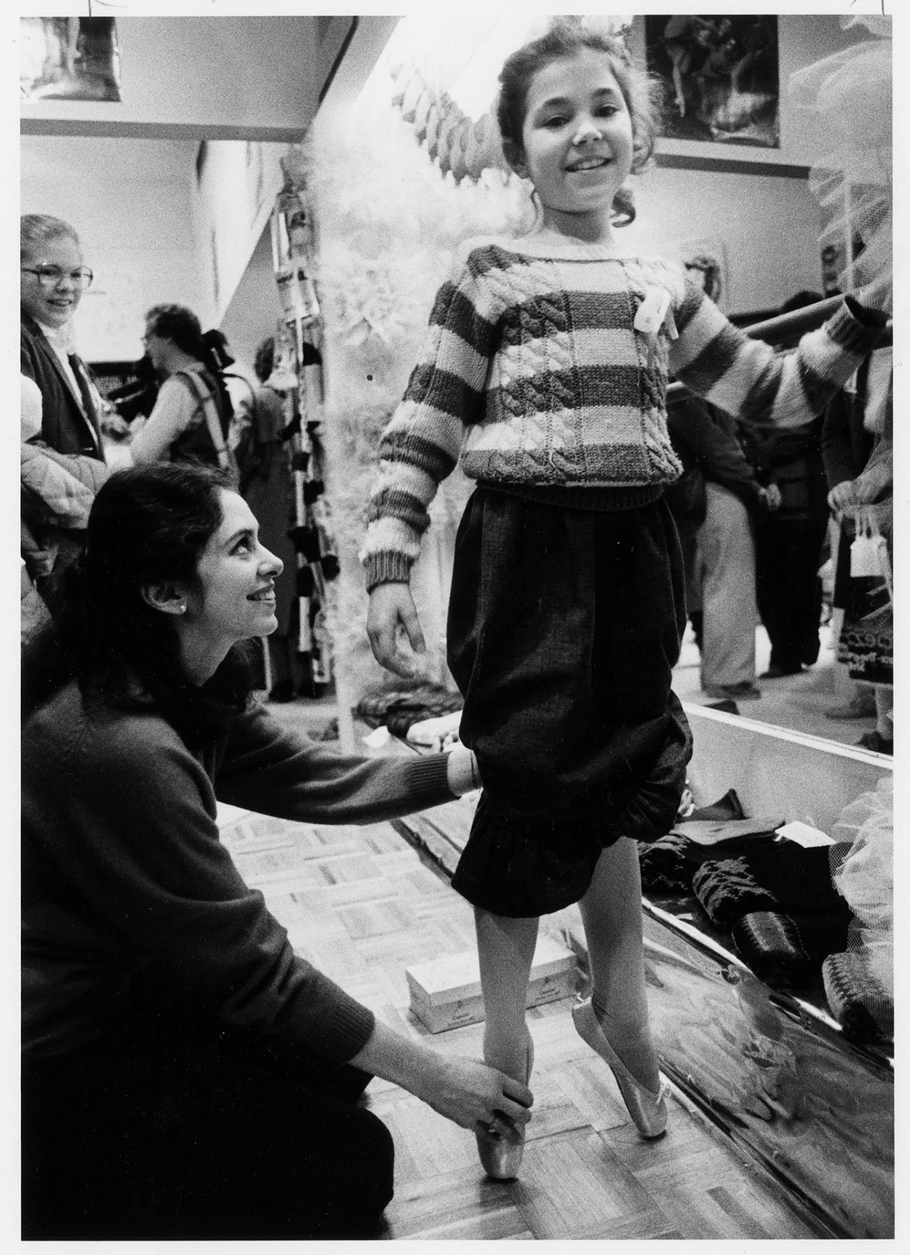 Image of Terri Port and Rebecca Osman at PNB School, Seattle, January 29, 1983