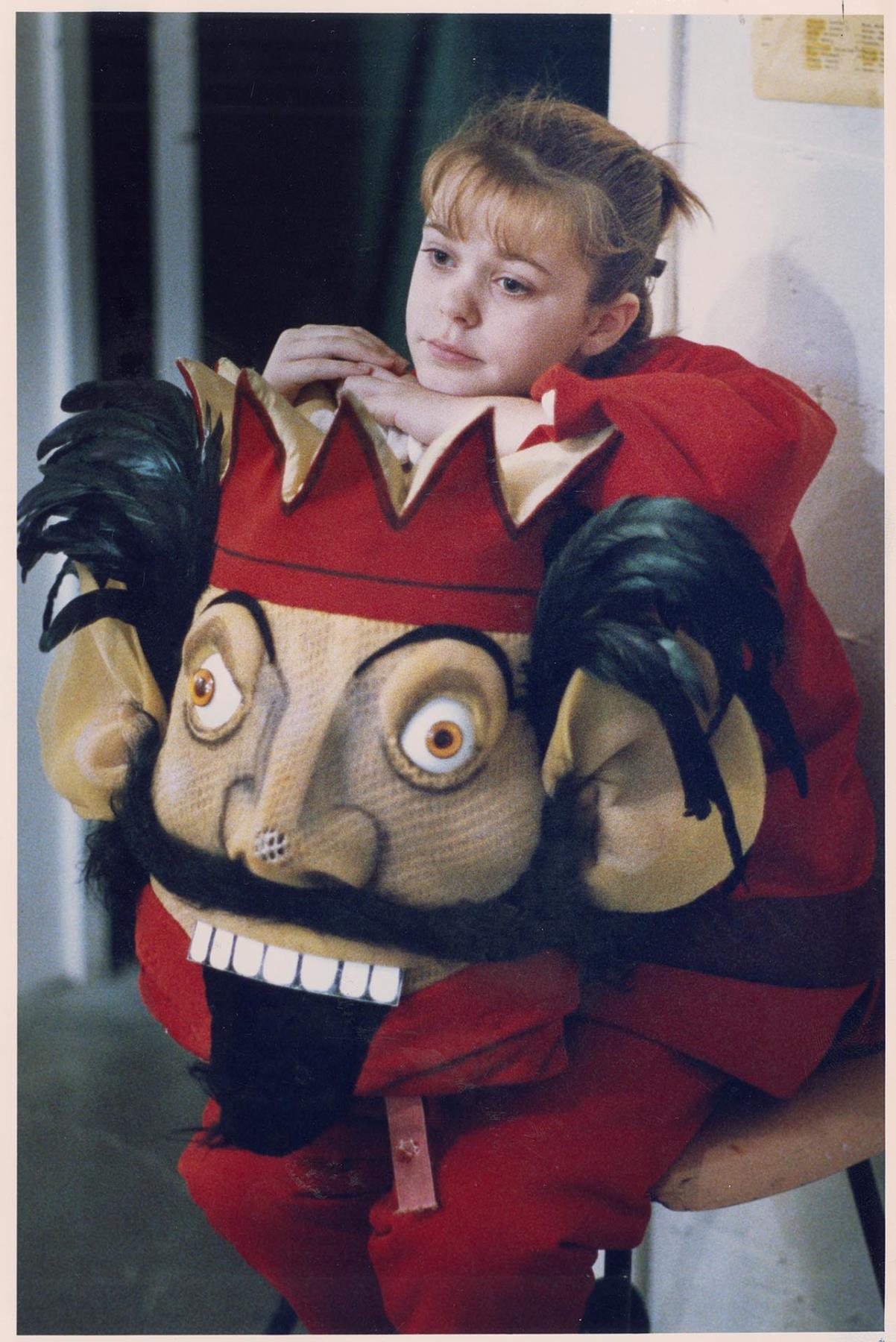 Image of Nutcracker dancer Freedom Ozog backstage at PNB, Seattle, December 14, 1986