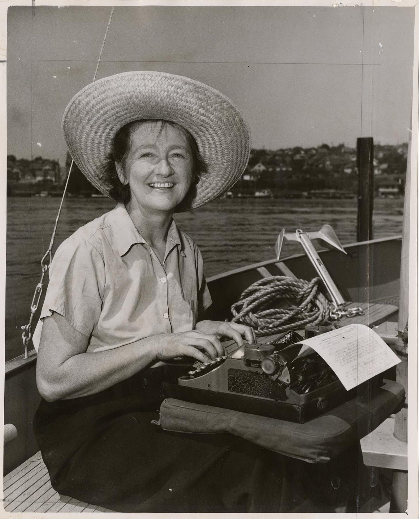 Image of June Burn preparing for cruise through San Juan Islands, Seattle, June 2, 1946