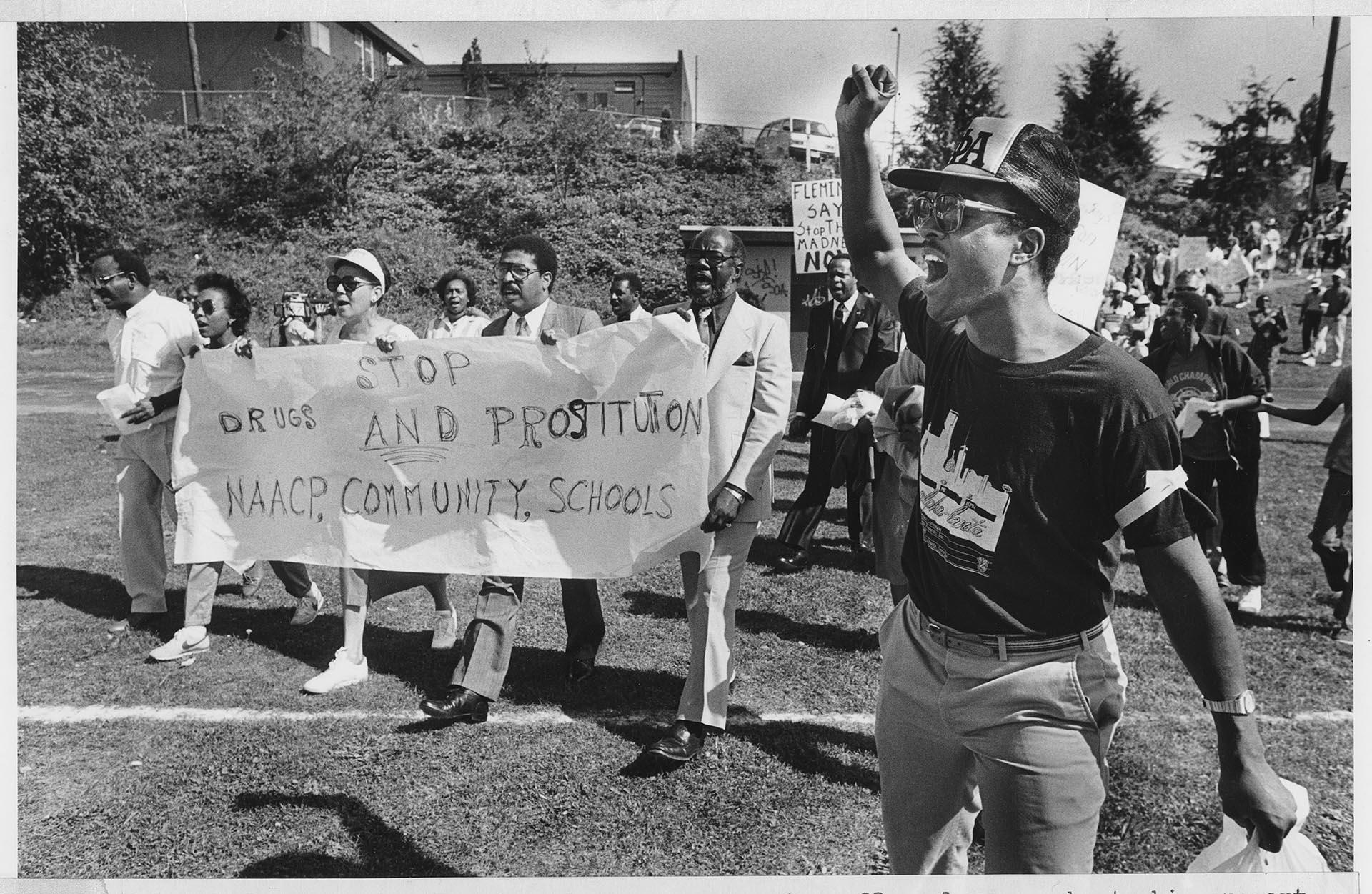 Image of Central Area NAACP protest, September 7, 1986