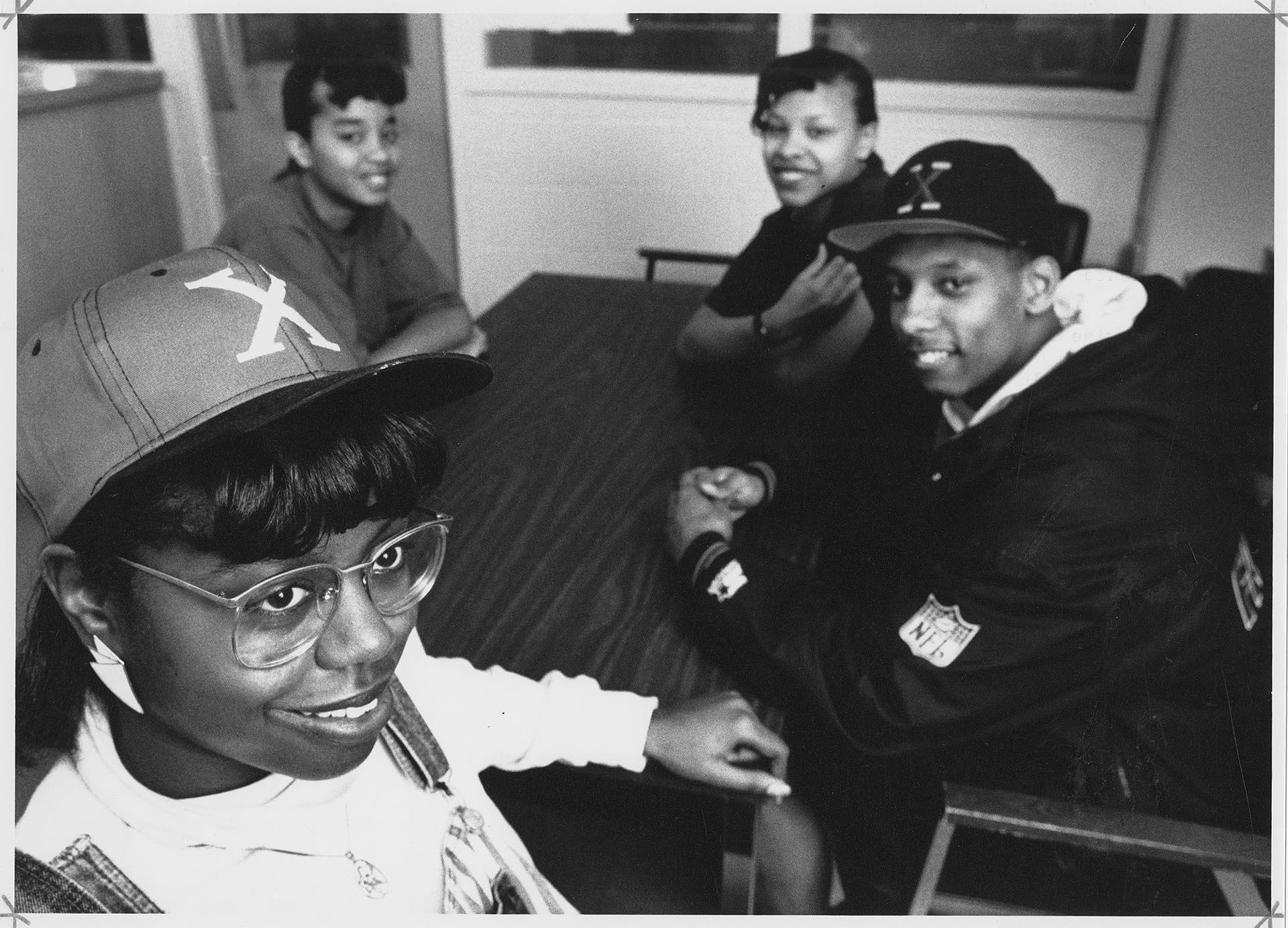 Image of High school students wearing 
