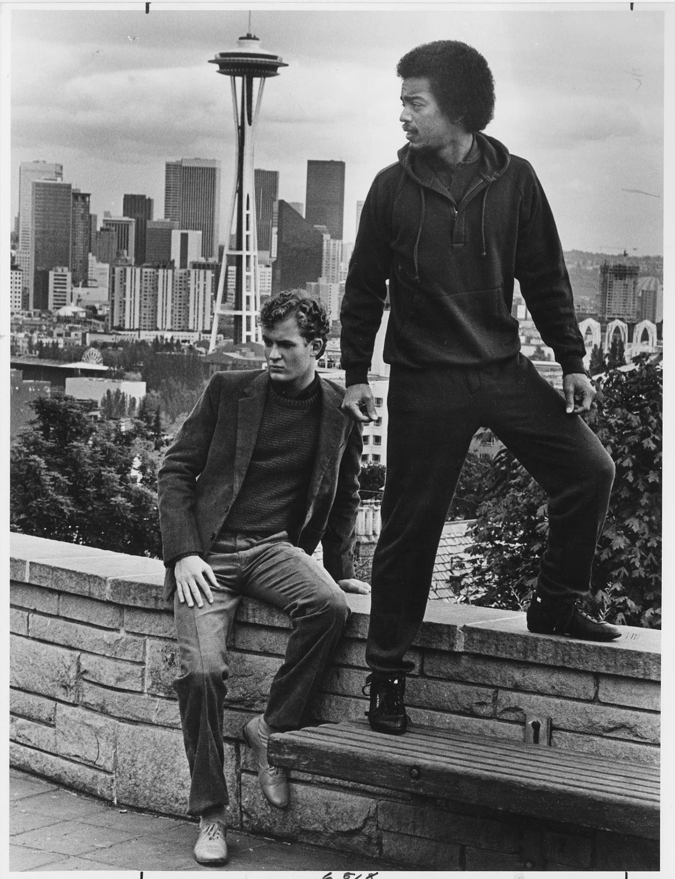 Image of Models posing in Generra Sportswear, Seattle, May 21, 1981