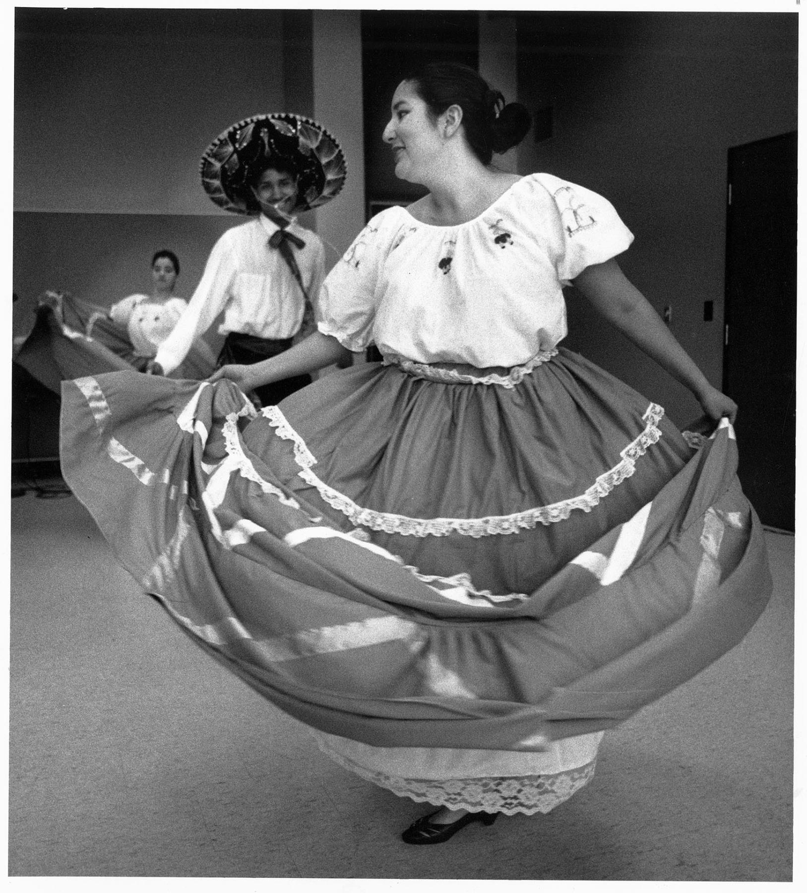 Image of Dancers performing a traditional Mexican dance, Seattle, May 5, 1989
