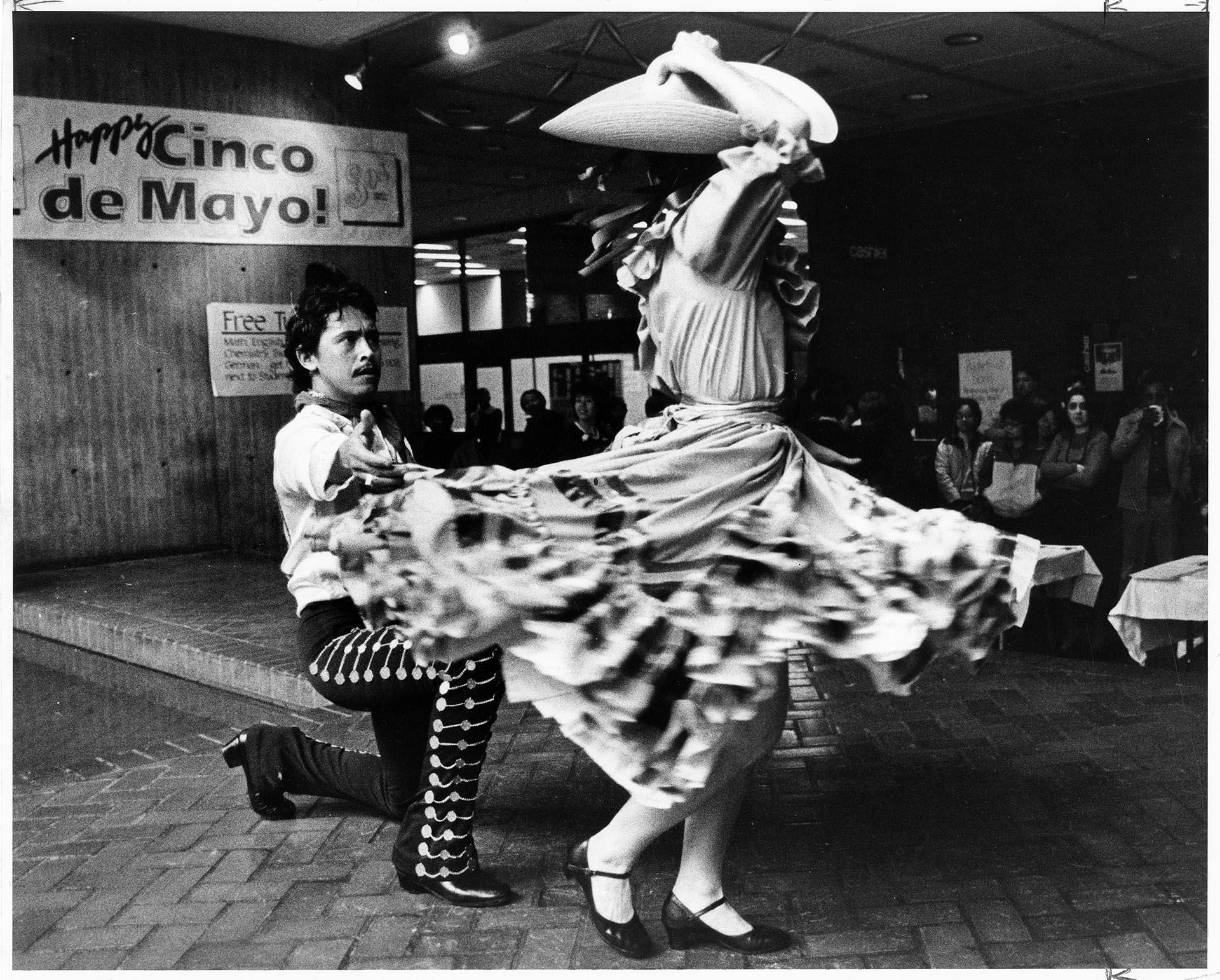 Image of Dancers performing at Cinco de Mayo celebration, Seattle, May 4, 1984