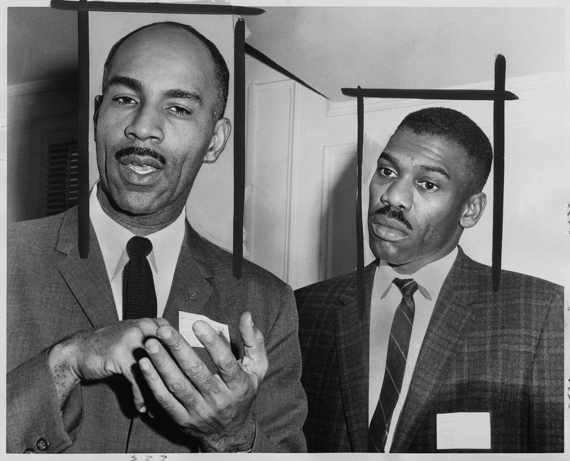 Image of NAACP leaders Hascal Humes and Charles Johnson, January 13, 1962