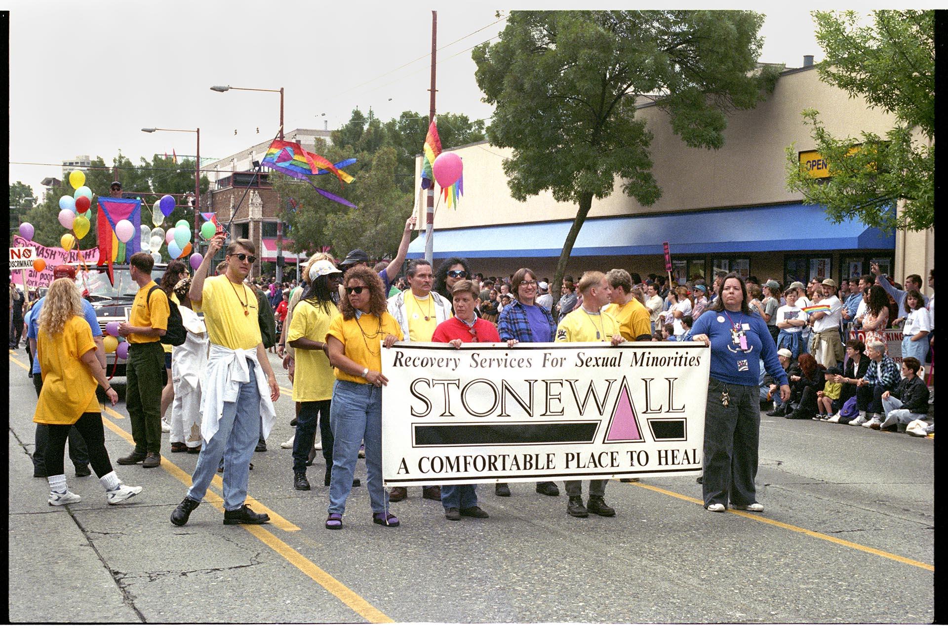 Image of Marchers in Pride parade, Seattle, June 26, 1994