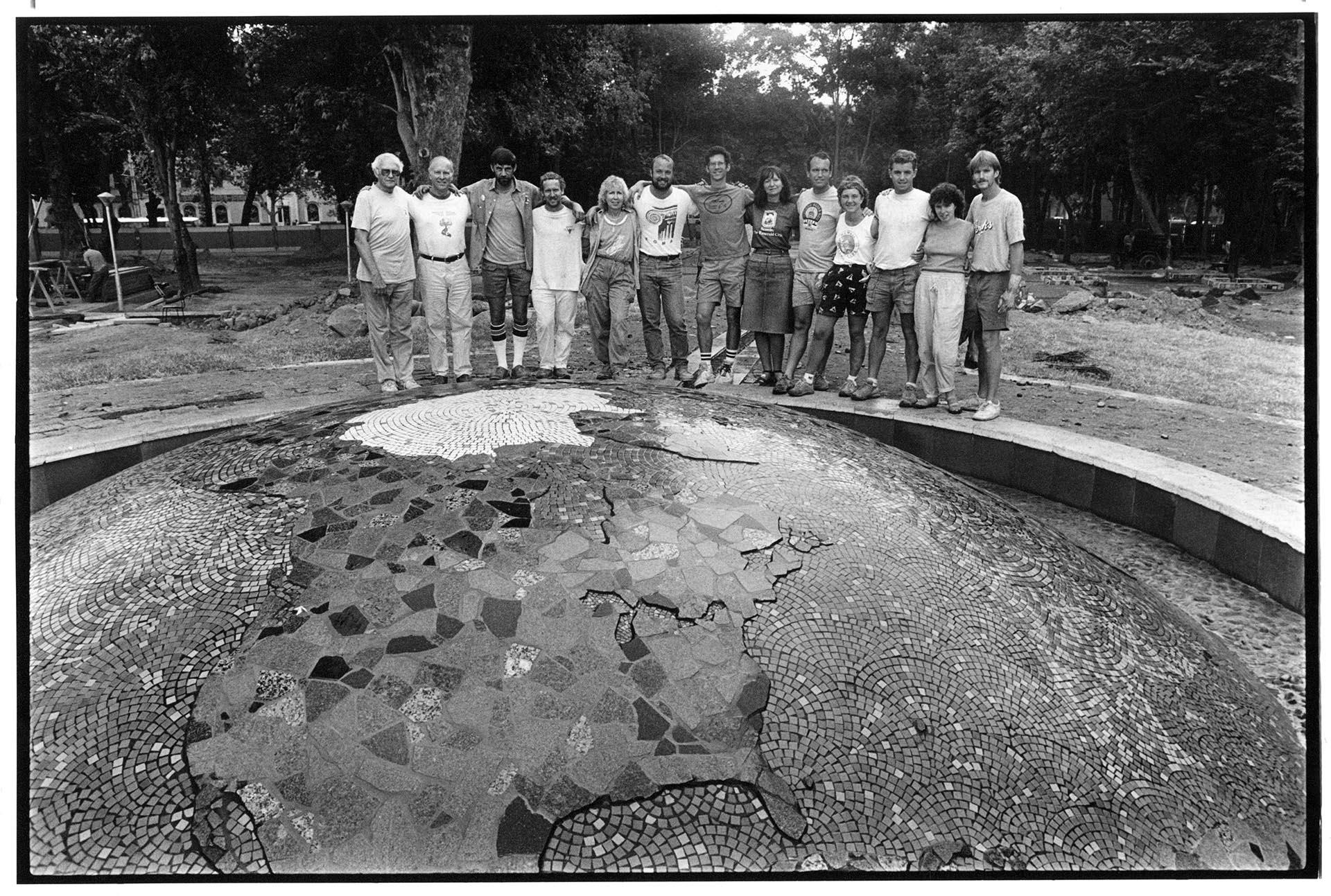 Image of Volunteers from Seattle at Peace Park in Tashkent, Uzbekistan, September 7, 1988