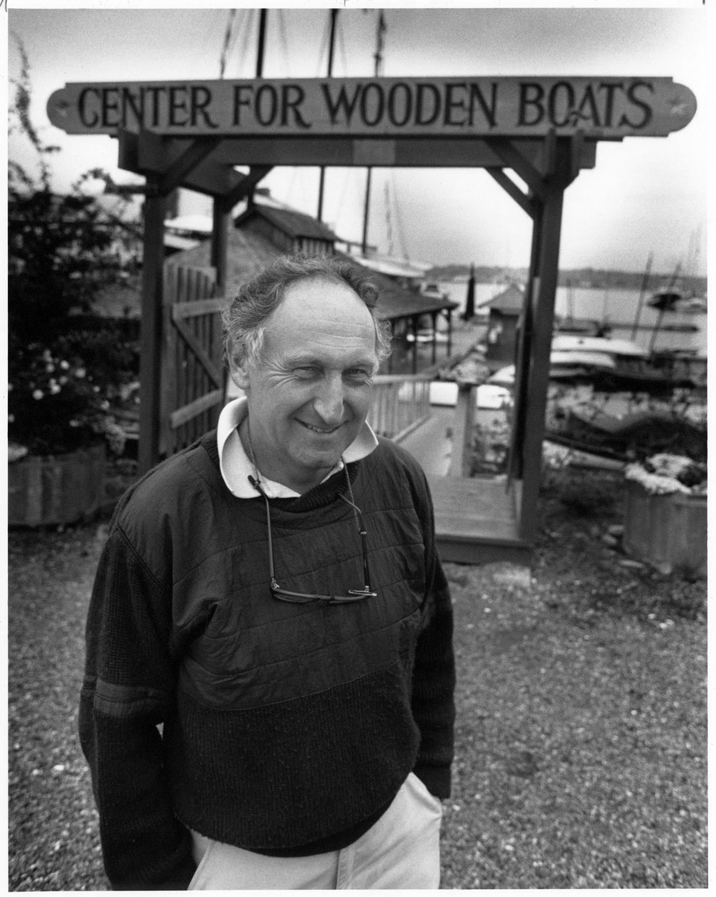 Image of Dick Wagner at the Center for Wooden Boats, Seattle, June 2, 1988