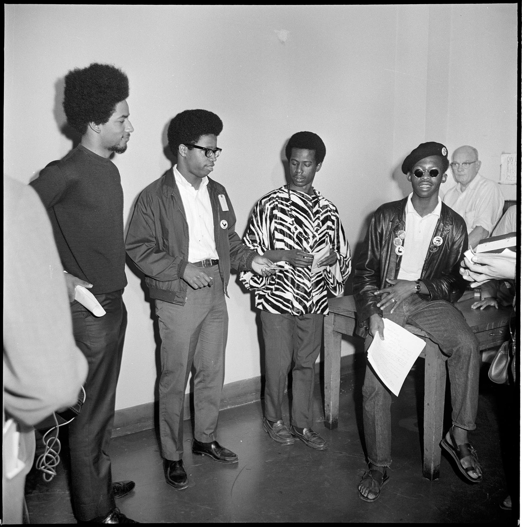 Image of Franklin High School sit-in defendants at King County jail, April 1968