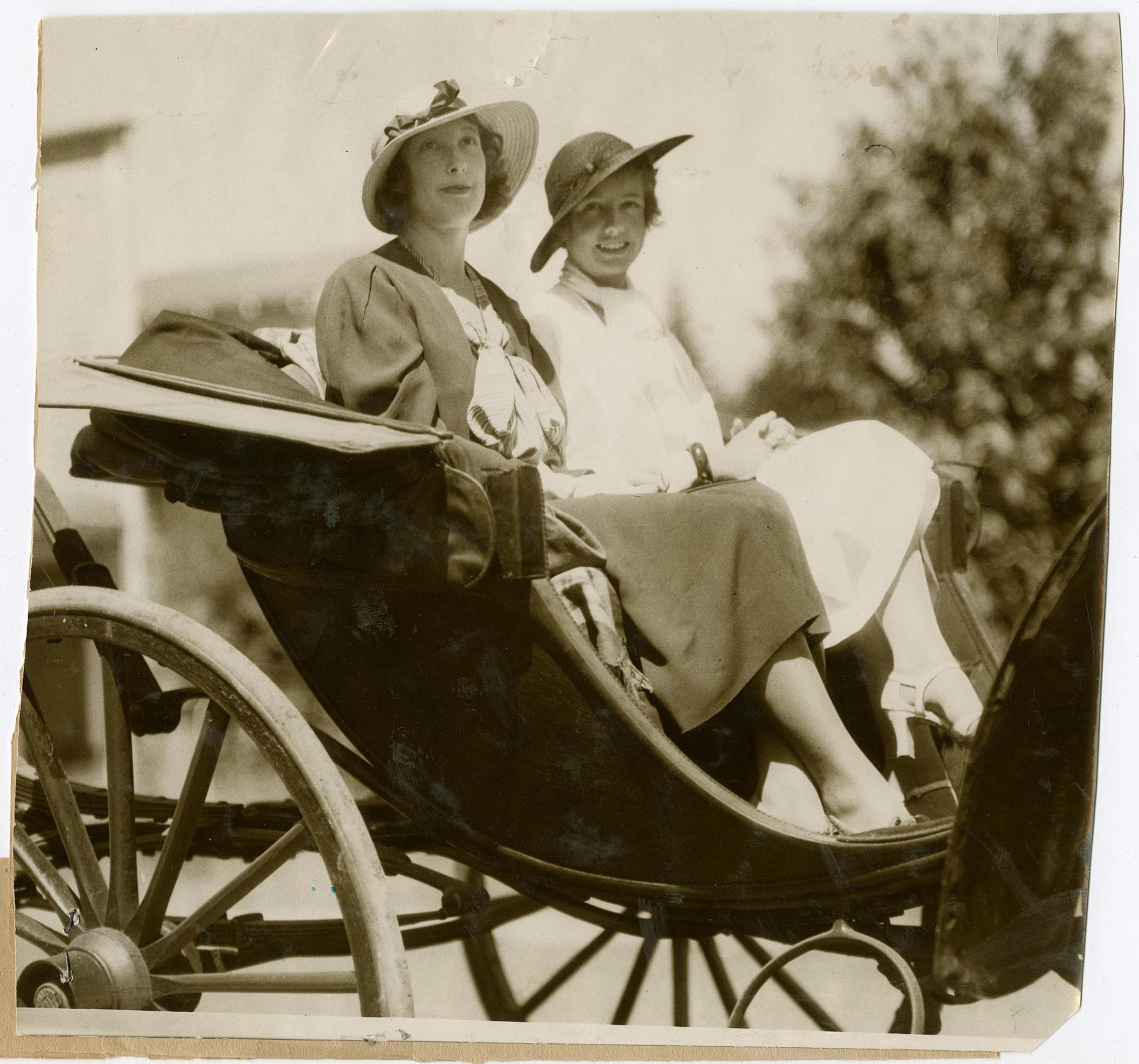 Image of Priscilla Van Sickler and Loyal Nichols at the Olympic Riding and Driving Club, Seattle, 1932