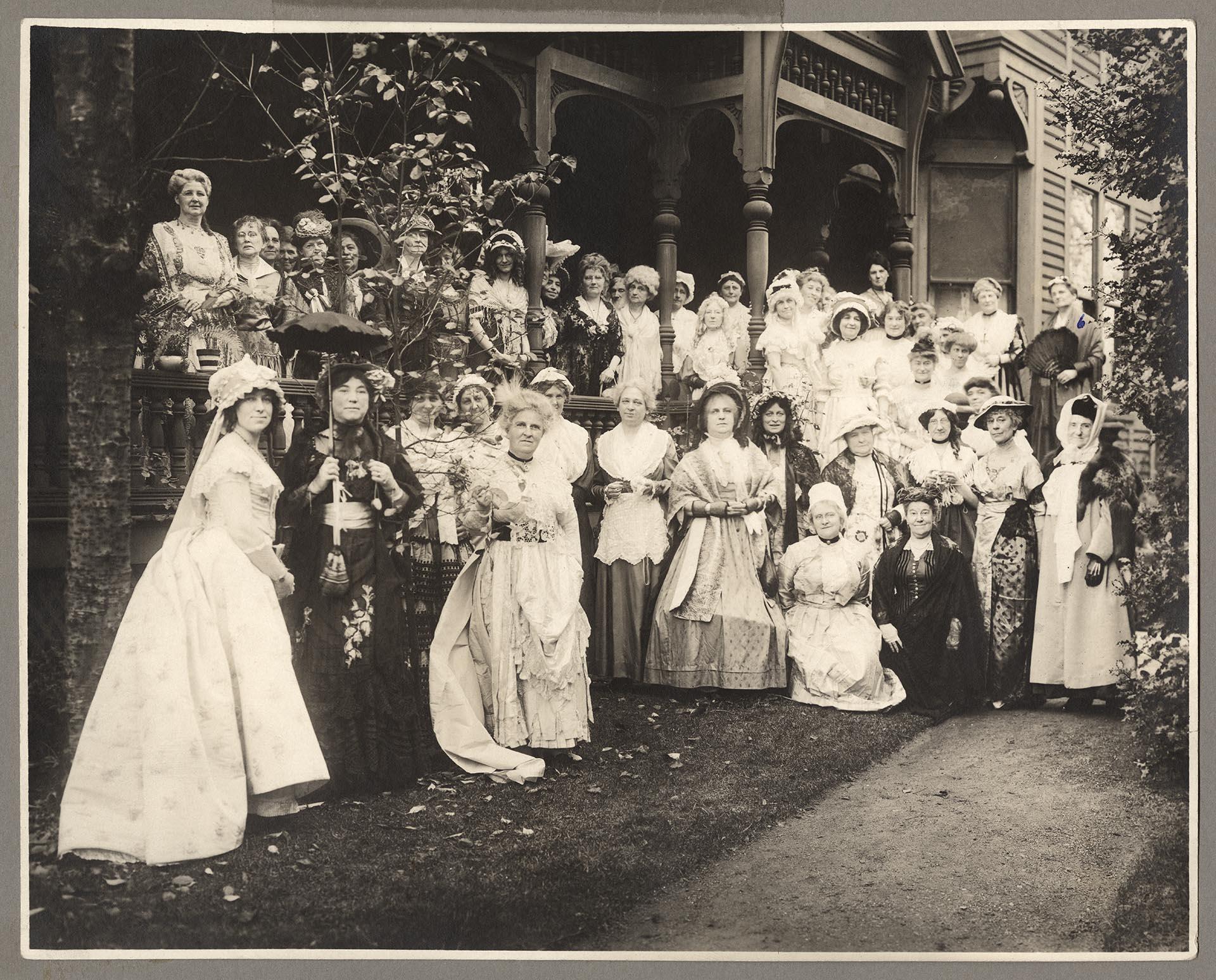 Image of Group of women in costume at Founders' Day Ball, Seattle, November 13, 1911