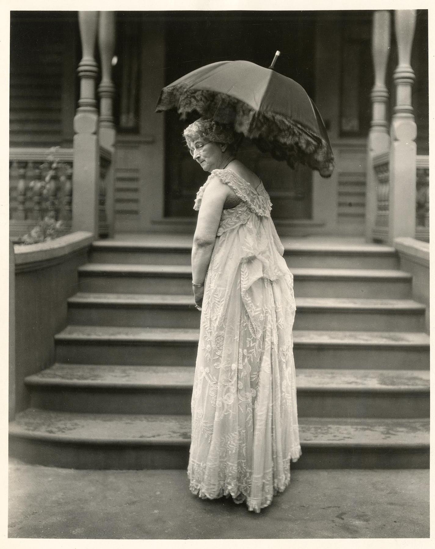 Image of Mrs. Sam Crawford in costume at Founders' Day Ball, Seattle, November 1925