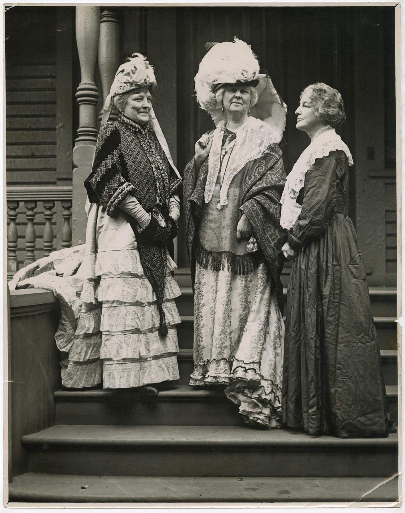 Image of Three women in costume at Founders' Day Ball, Seattle, November 1925