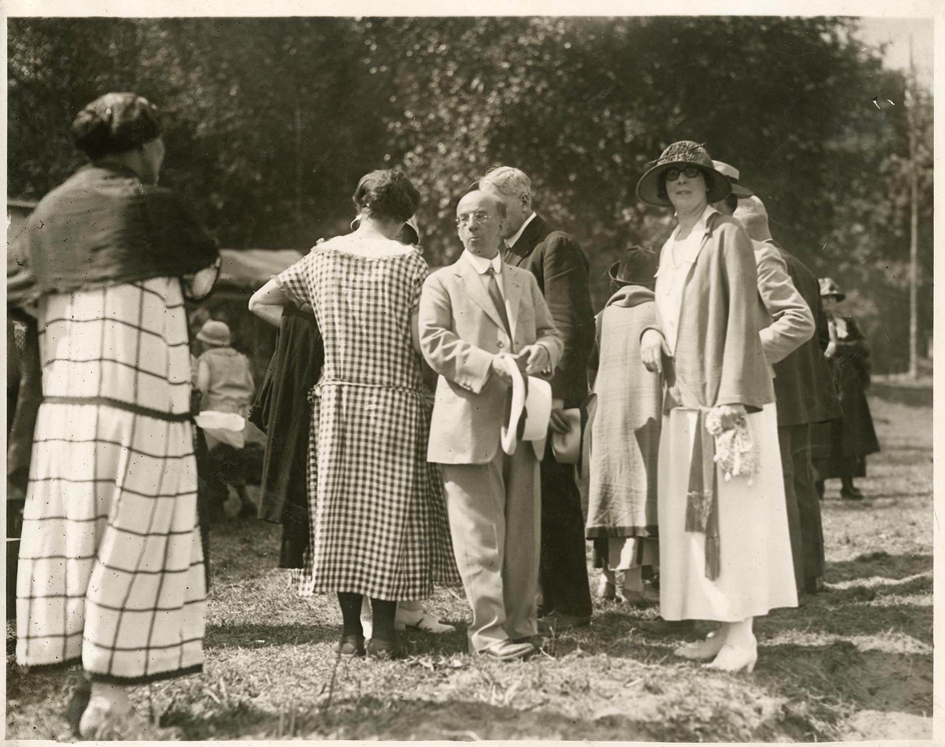 Image of Vivian Carkeek and others at Carkeek Park annual luncheon, Seattle, August 28, 1924