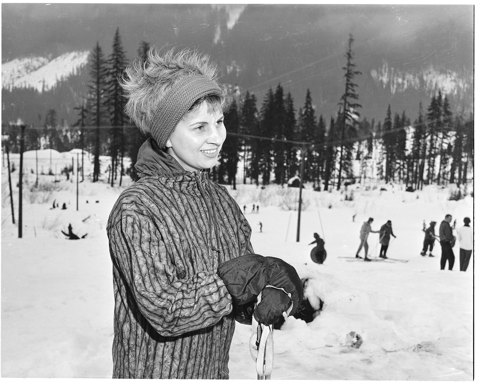 Image of Skier at Snoqualmie Summit, circa 1961