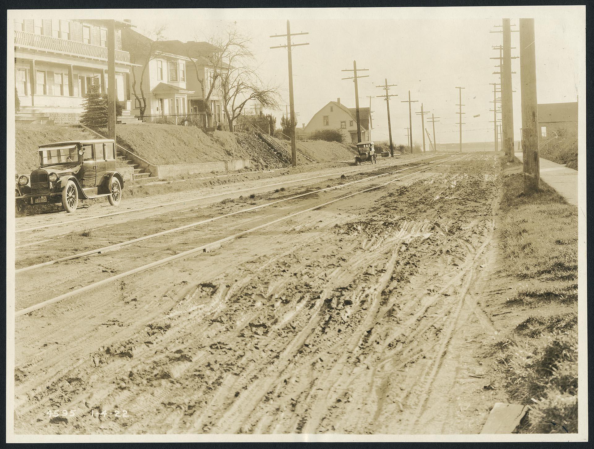 Image of Elliott Avenue from Denny Way to Garfield St., Seattle, January 4, 1922