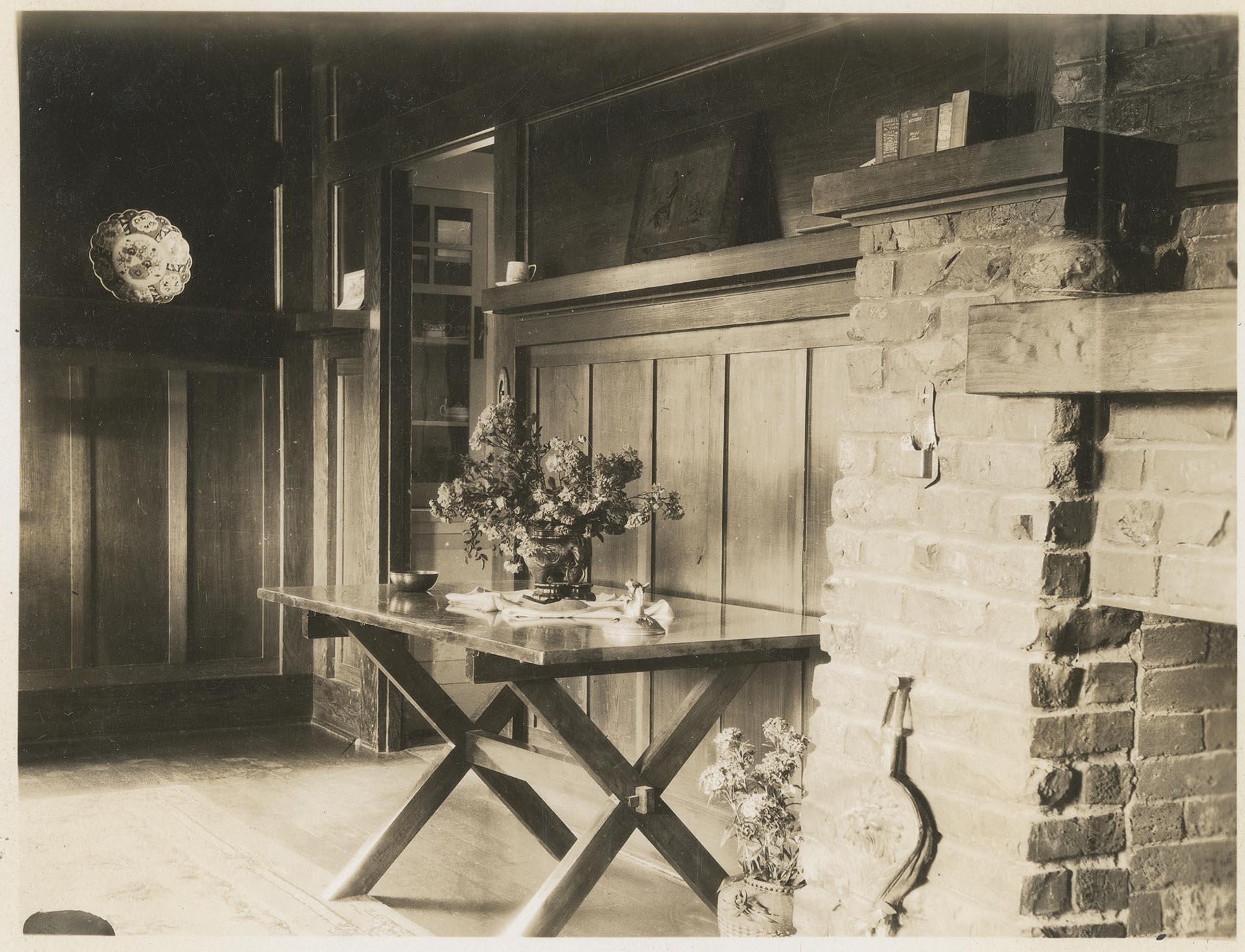 Image of Handmade table at Renfro residence, Beaux Arts Village, circa 1910