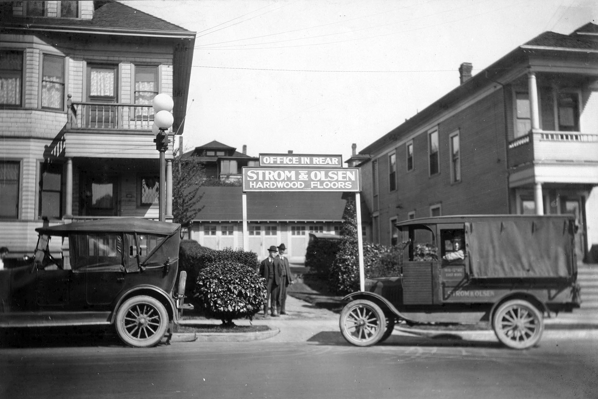 Image of Strom & Olsen Hardwood Floors, 12th Ave., Seattle, circa 1920