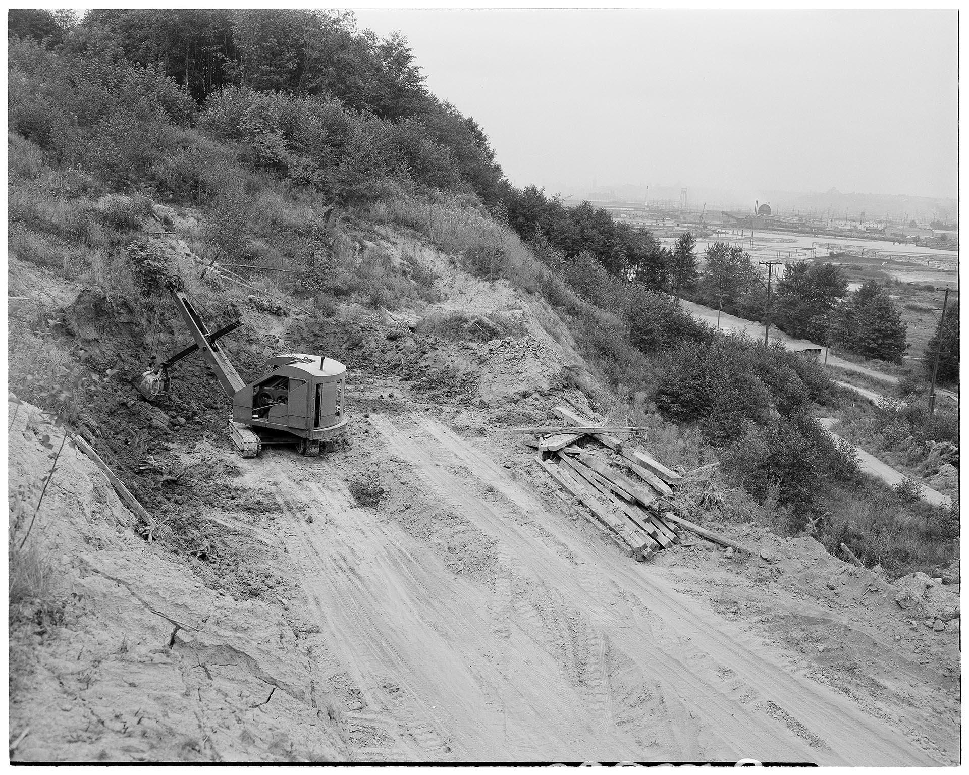 Image of Shovel at the Superior Clay Pit, Seattle, August 13, 1952